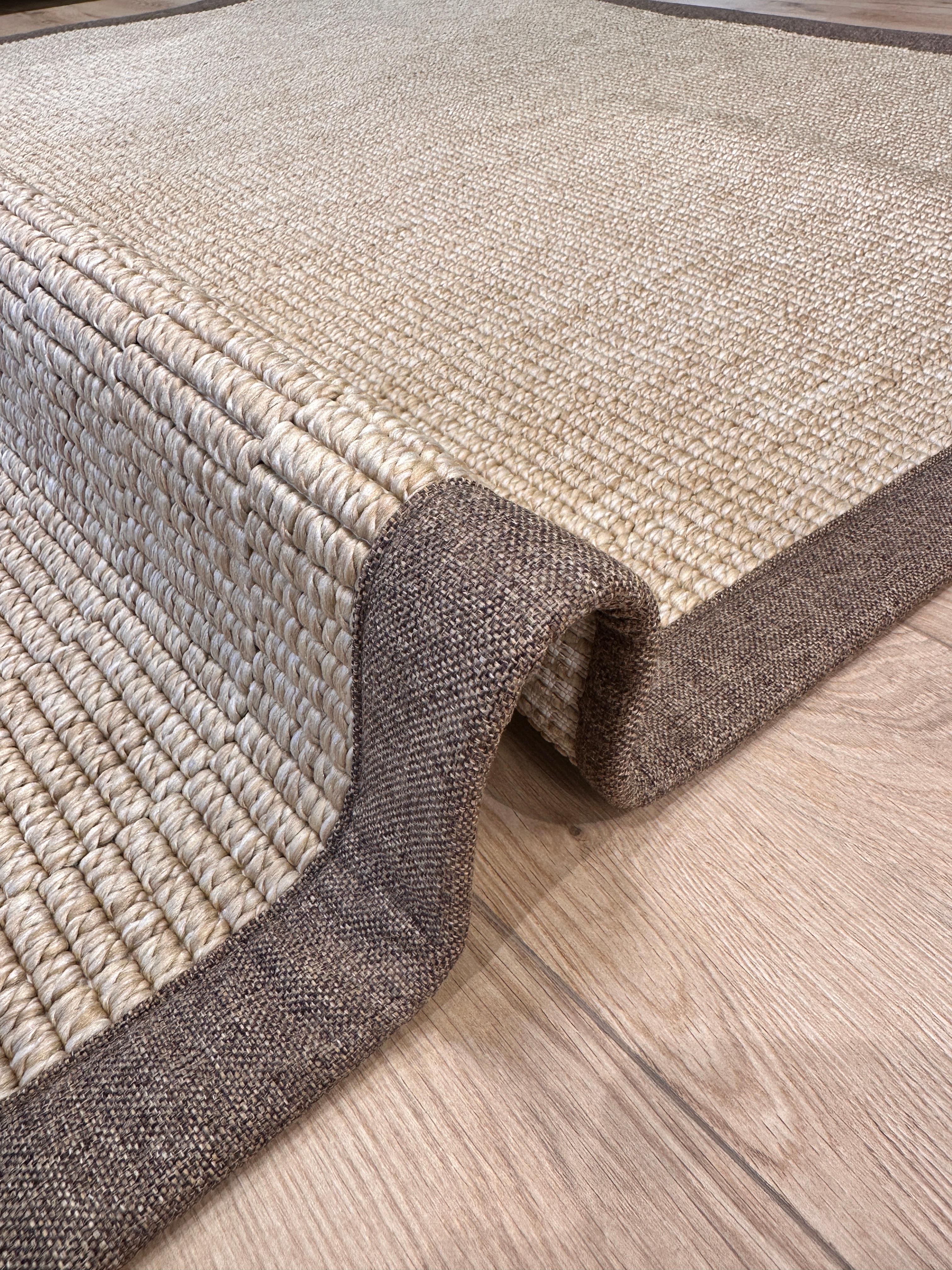 Riva Jüt/Sisal 6004H Natural Keten Bordürlü 