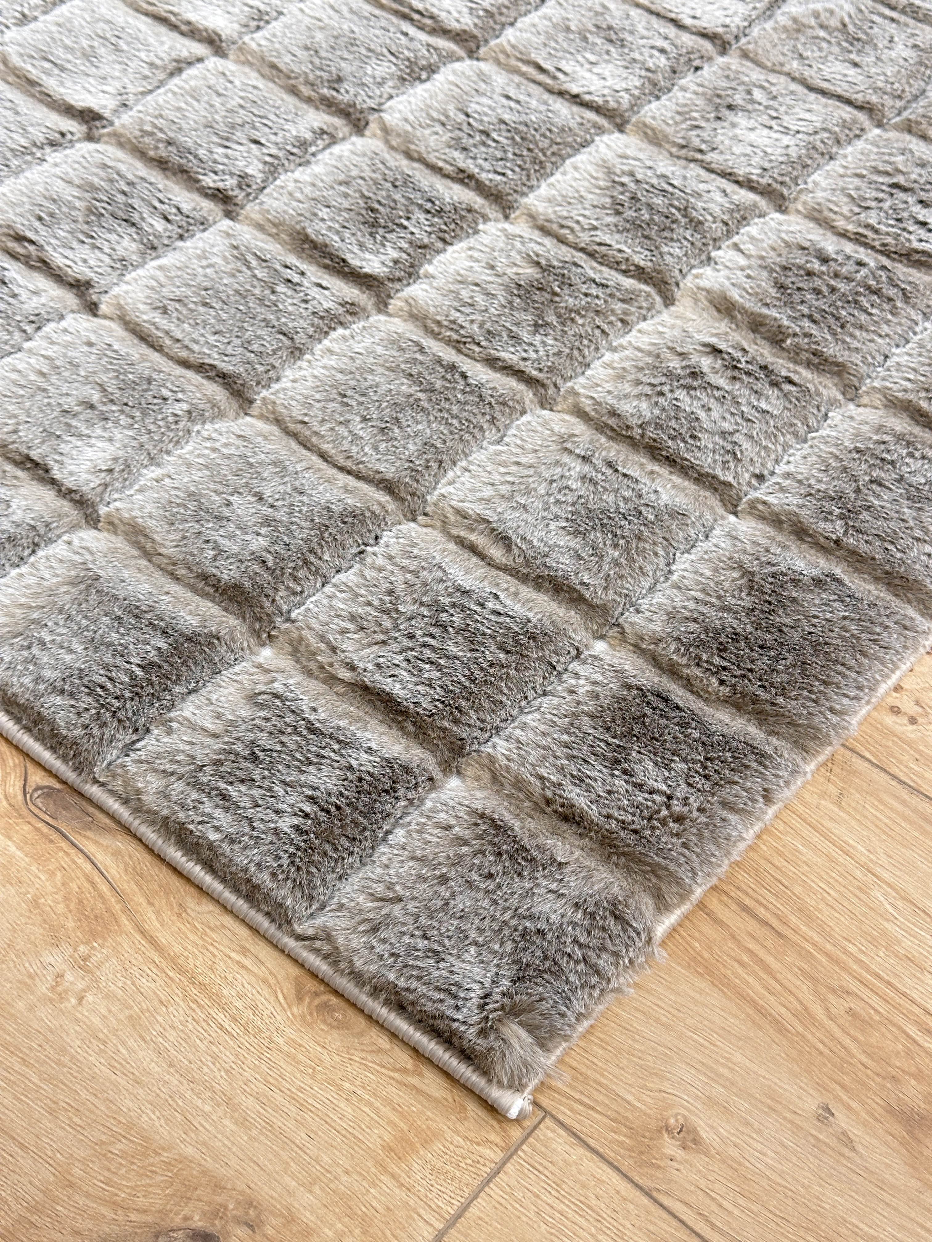 Makro Samur 7 Peluş/Post Halı Kahve