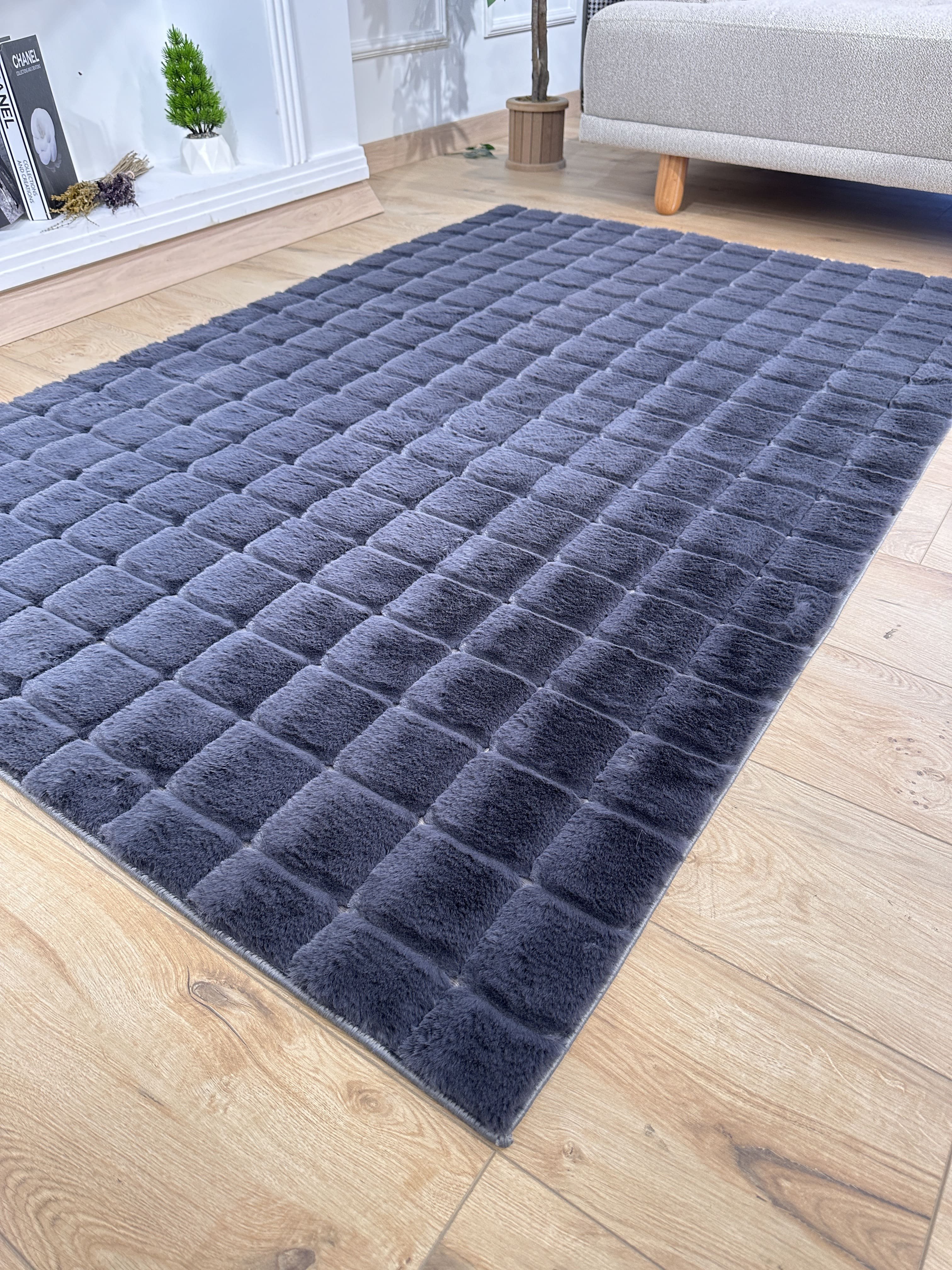 Makro Samur 6 Peluş/Post Halı Antrasit