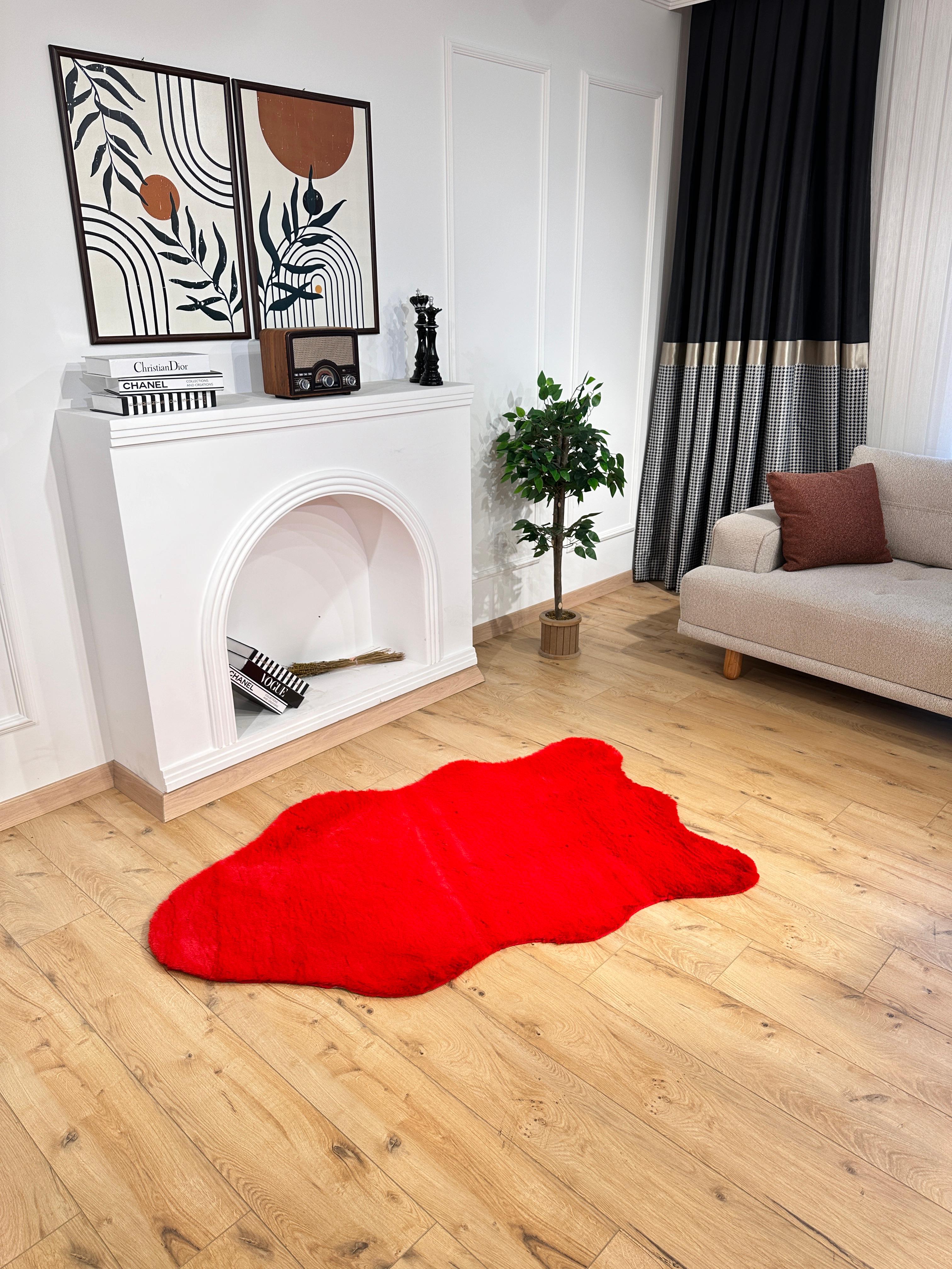Paşha Home Tavşan Peluş/Post Kırmızı