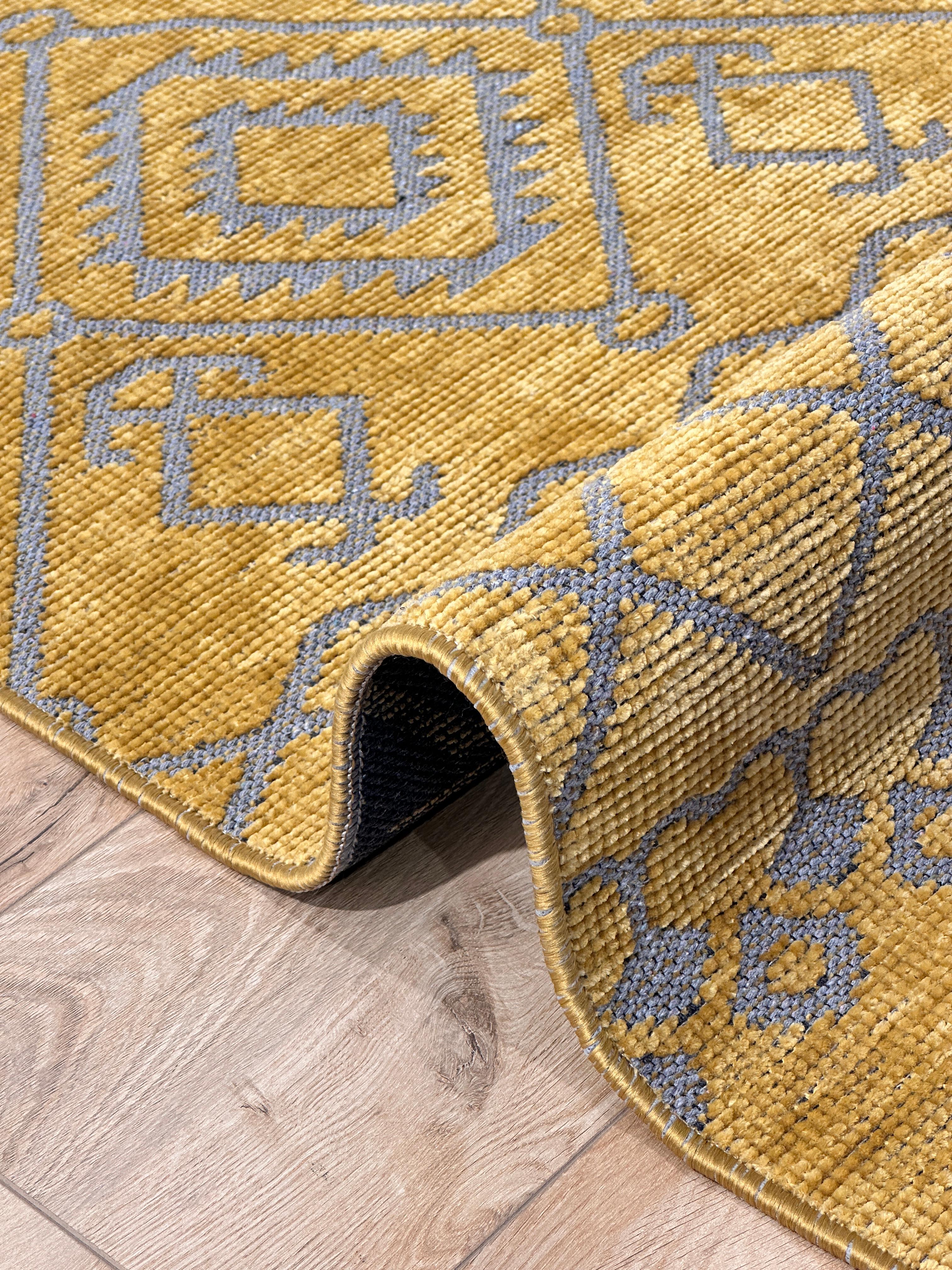 Özel Kesim Şönil Kilim Otantik Sarı