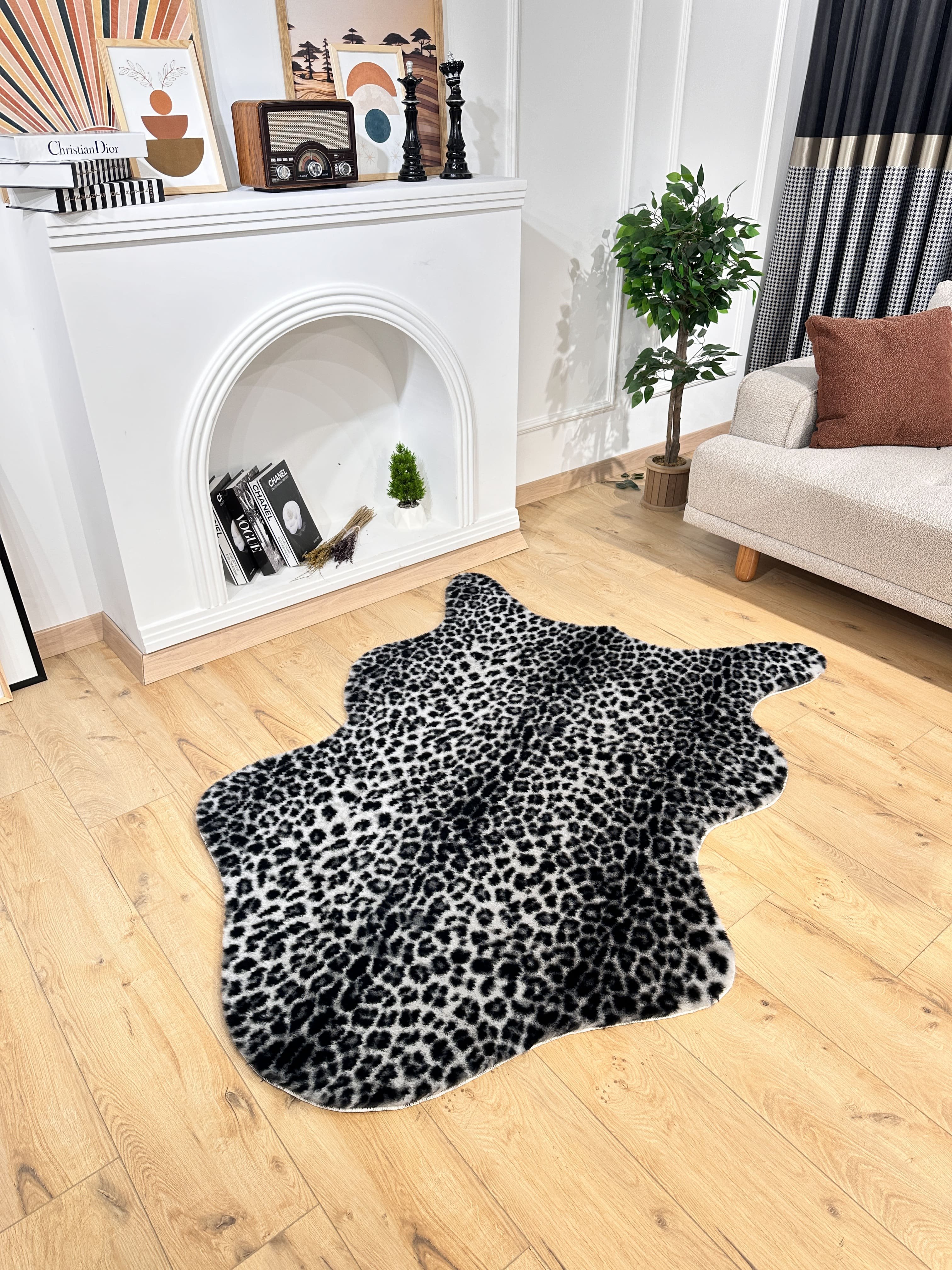 Leopar Tavşan Peluş/Post Gri