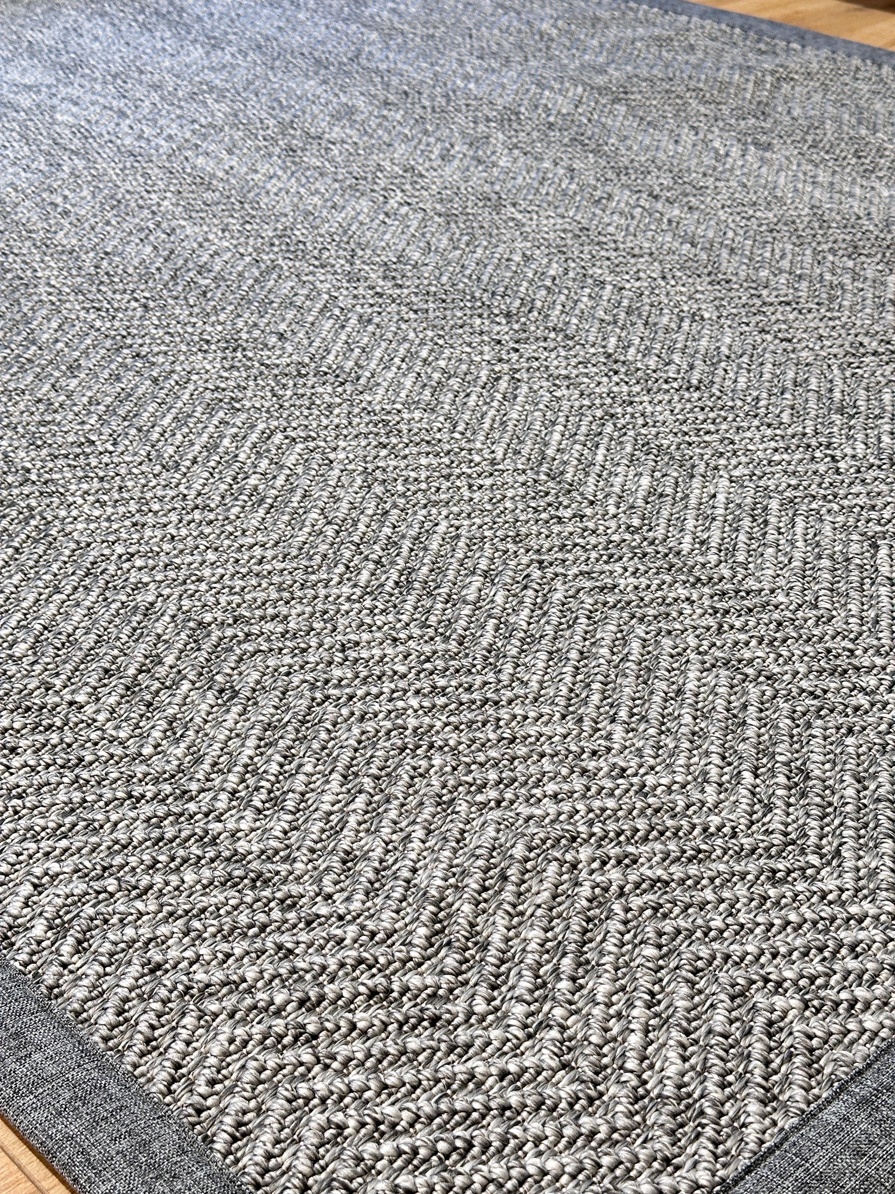 Riva Jüt/Sisal 6002F Antrasit Keten Bordürlü 