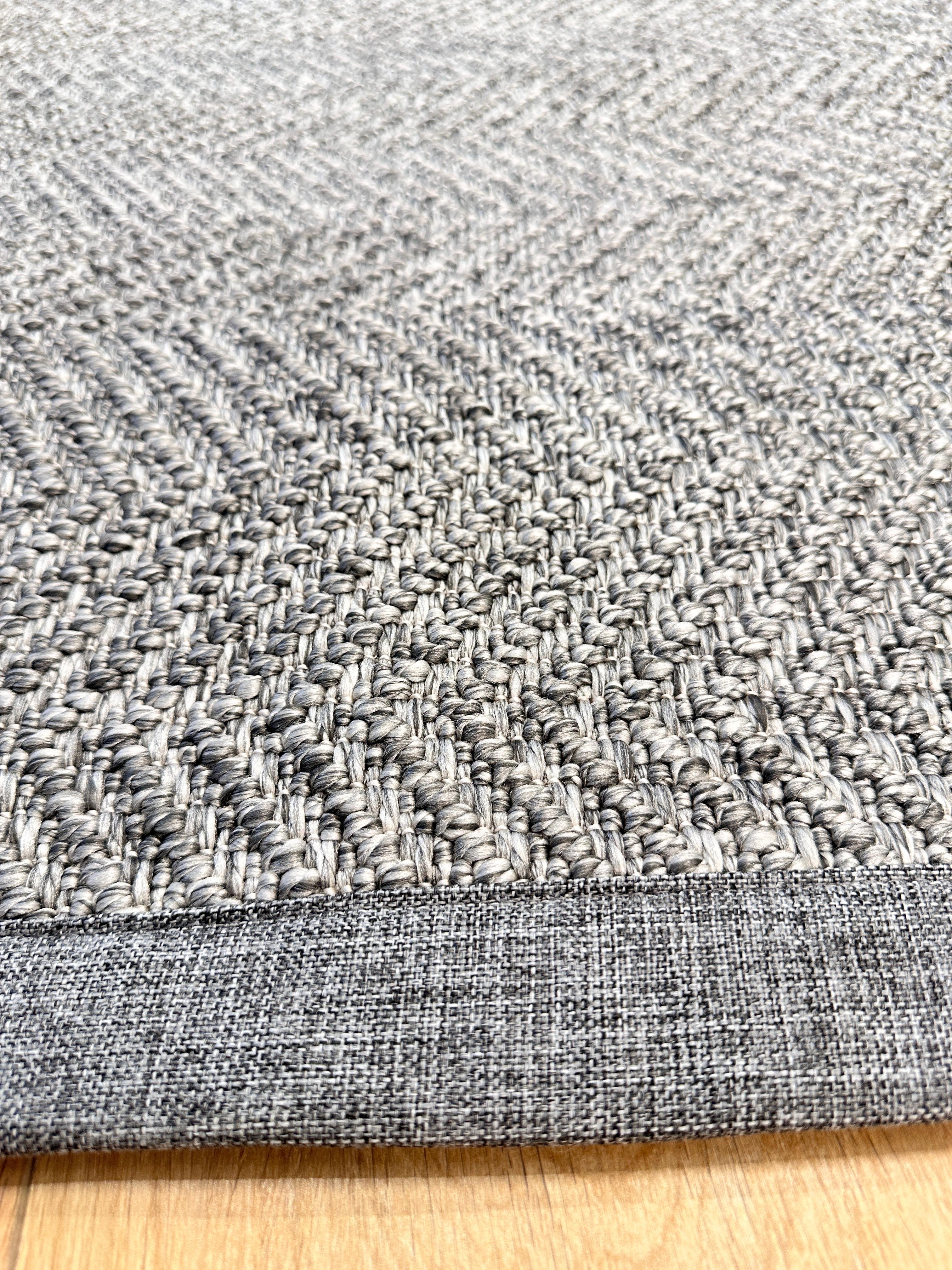 Riva Jüt/Sisal 6002F Antrasit Keten Bordürlü 