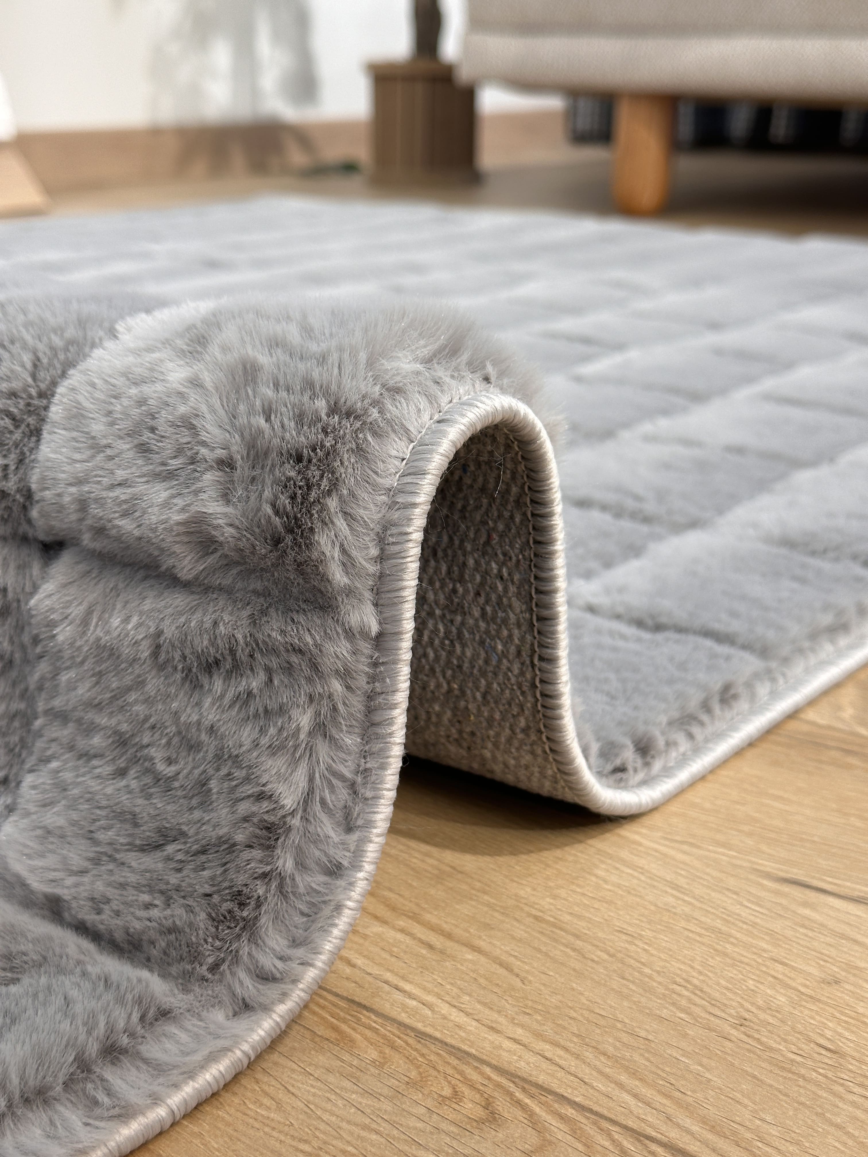 Makro Samur 2 Peluş/Post Halı Gri