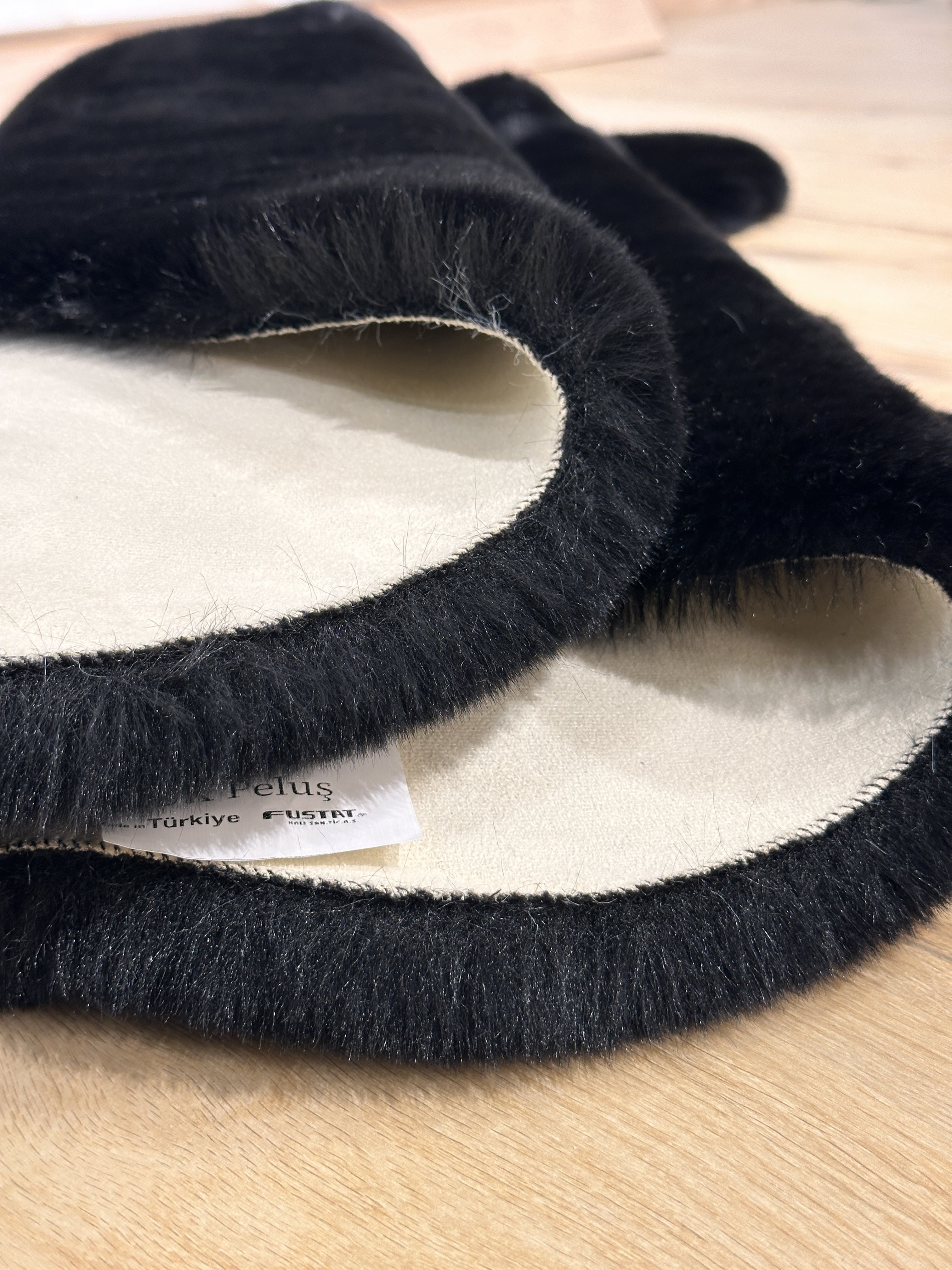 Paşha Home Tavşan Peluş/Post Siyah