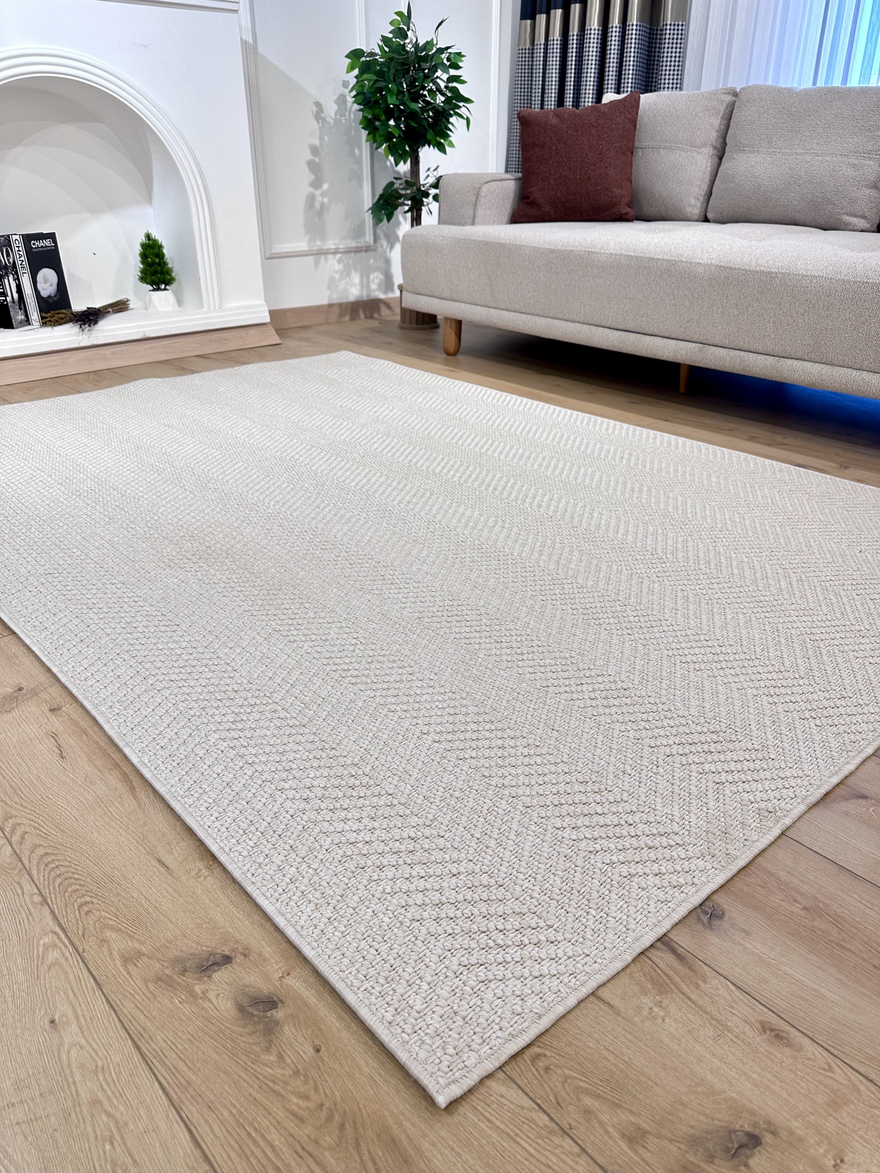 Riva Jüt/Sisal Halı 6001B Krem