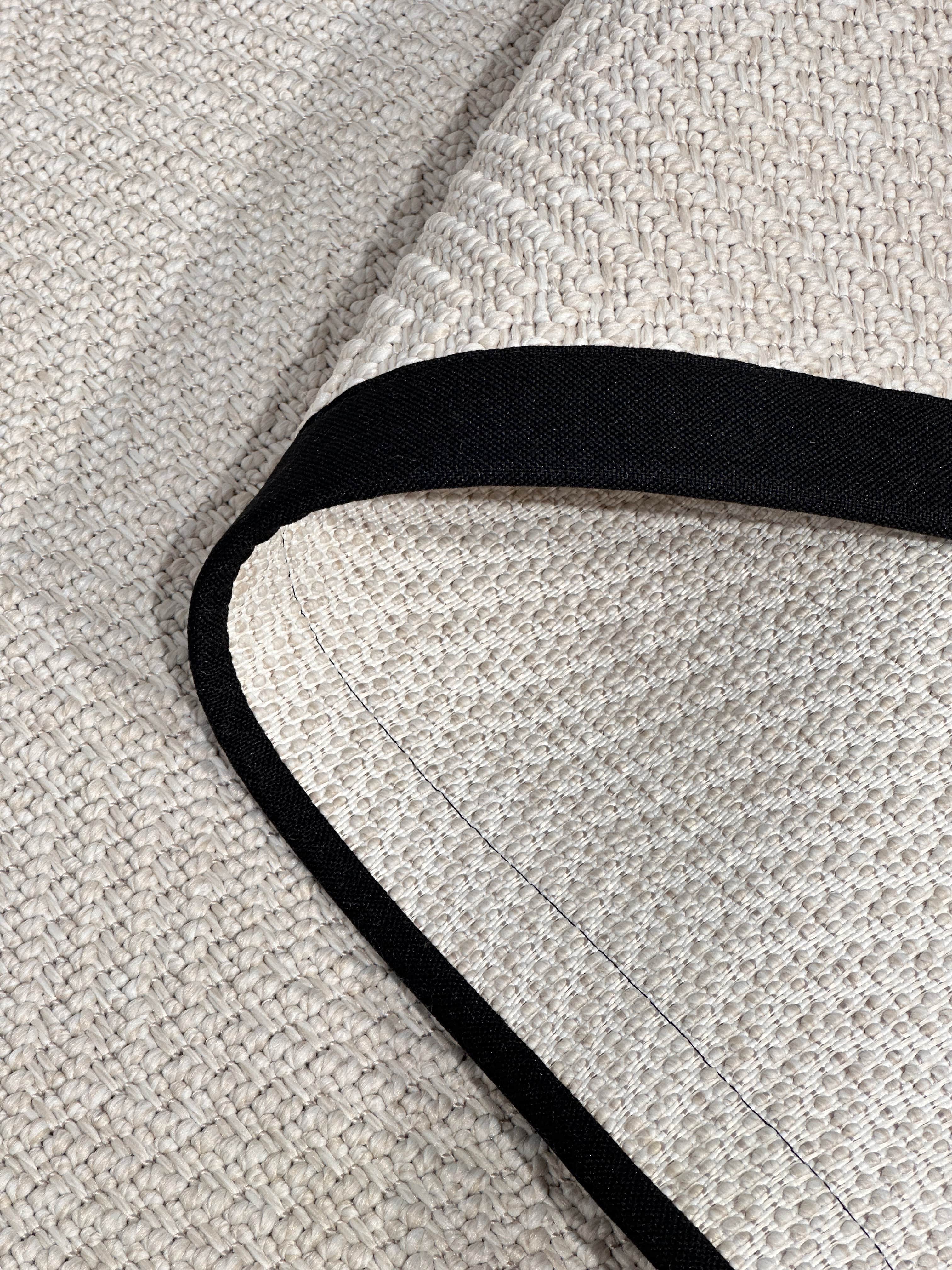 Riva Jüt/Sisal 6001B Krem Keten Bordürlü 110x520