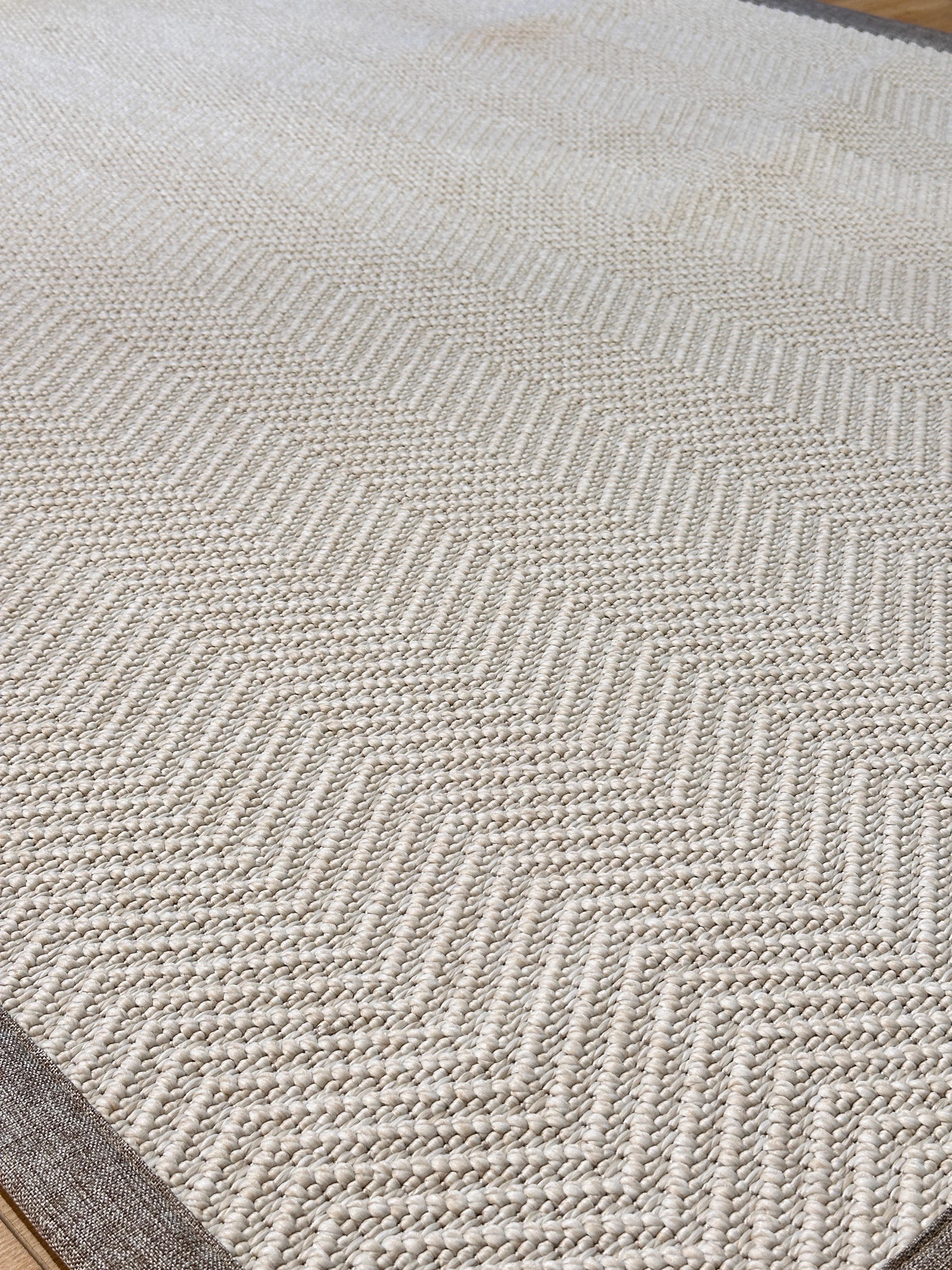 Riva Jüt/Sisal 6001B Krem Keten Bordürlü 