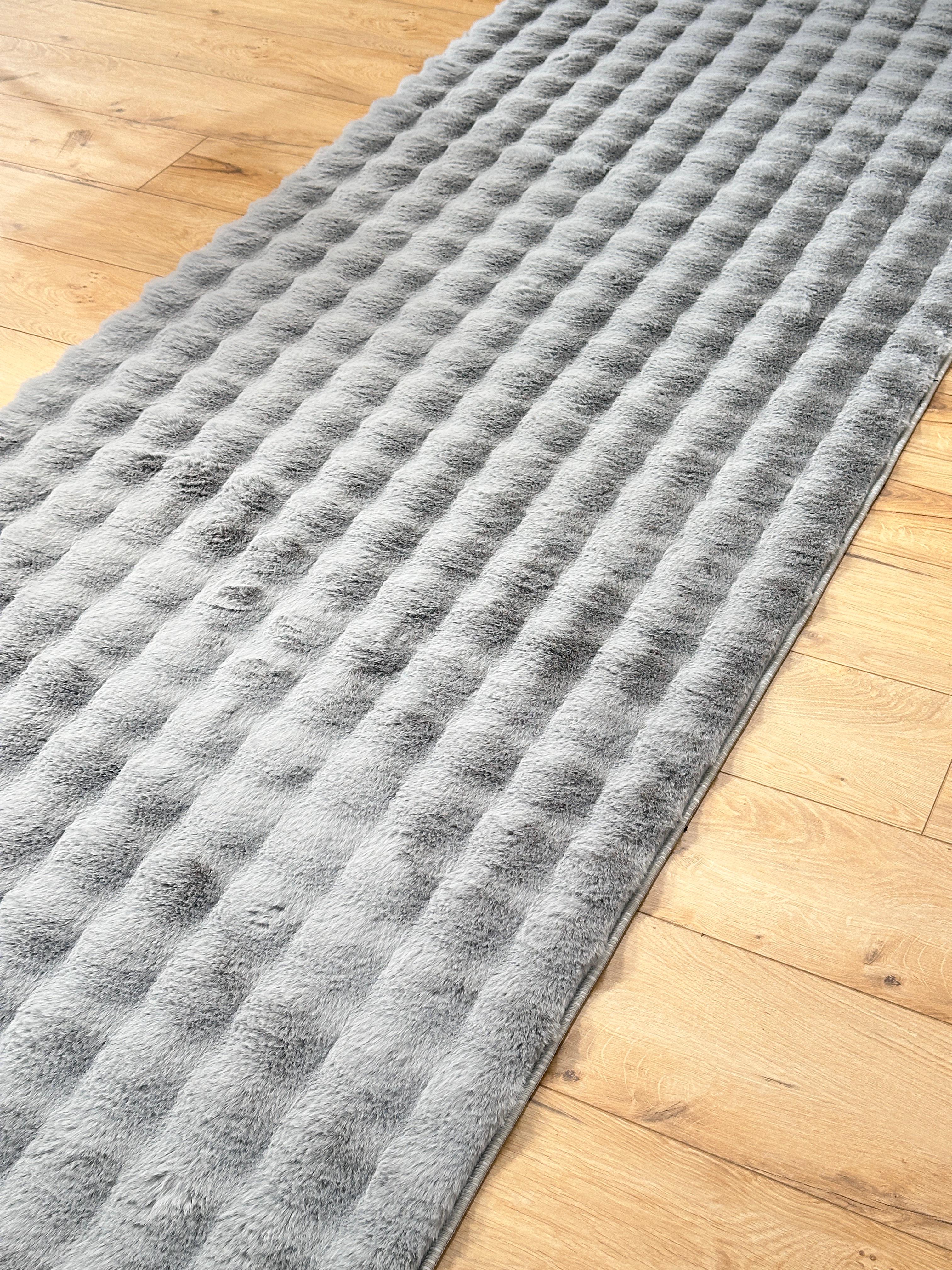 Paşha Home Loop Bubble Peluş/Post Halı Gri