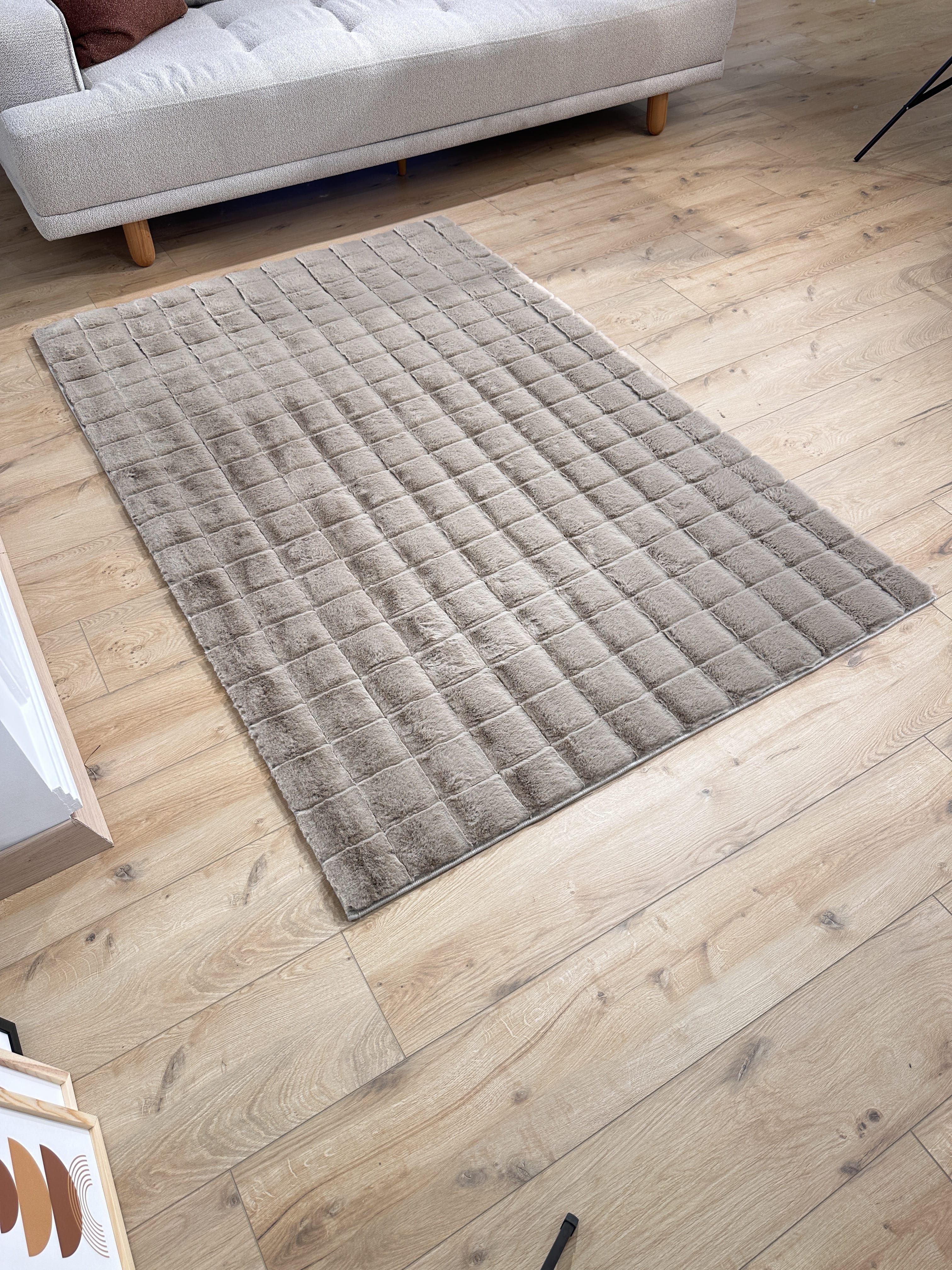 Makro Samur 3 Peluş/Post Halı Vizon