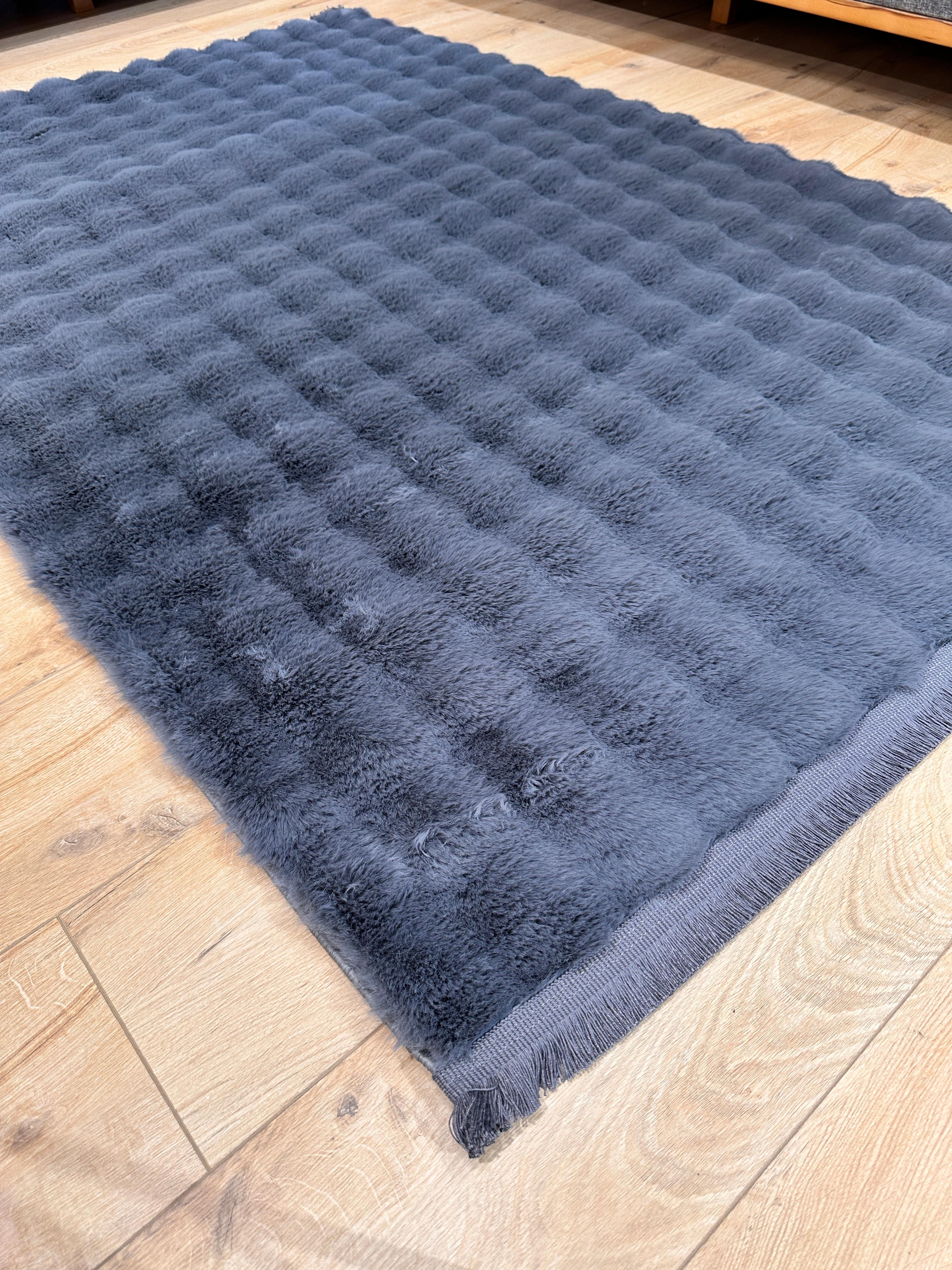 Makro Bubble Peluş/Post Halı Antrasit