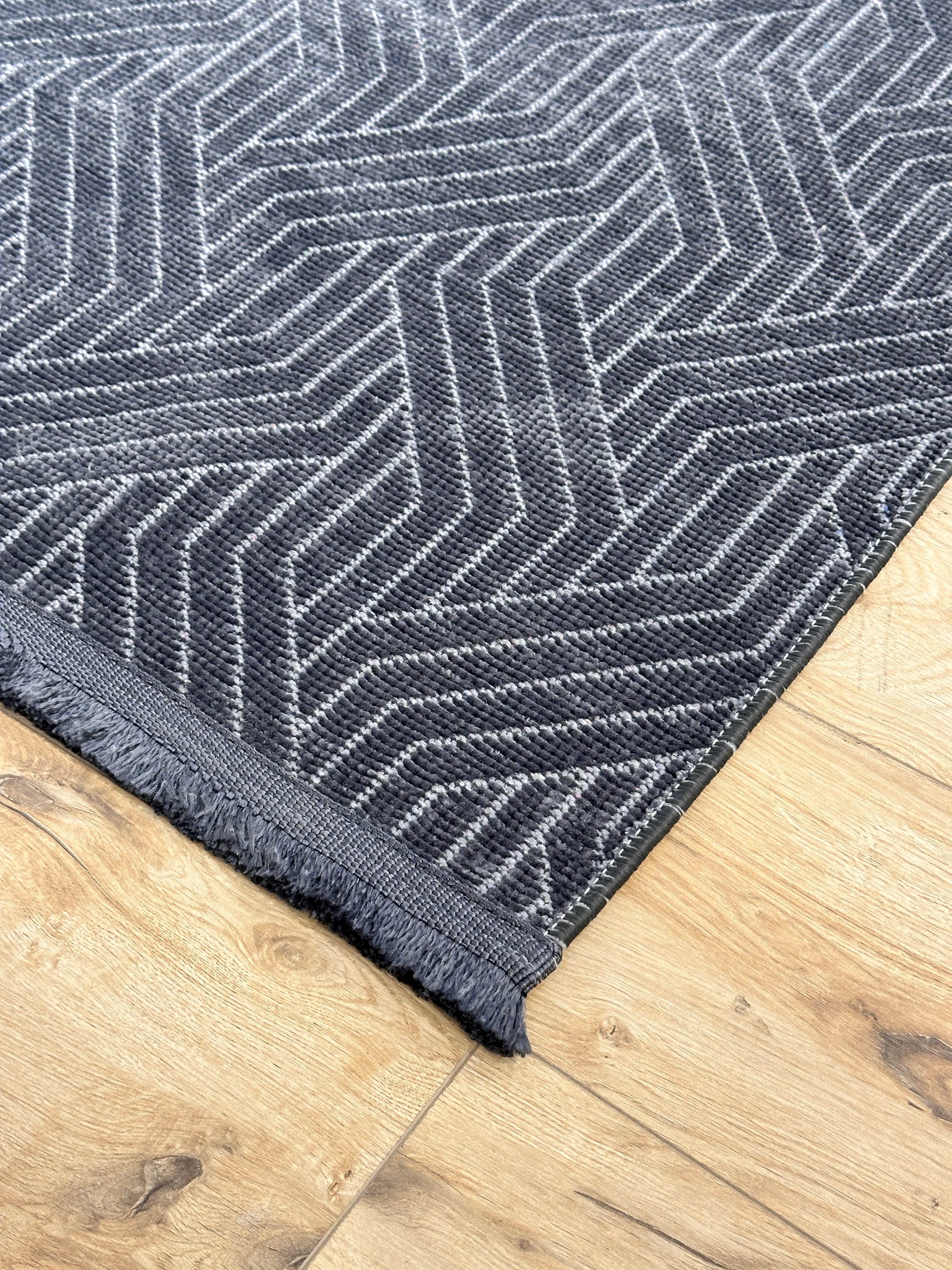 Şönil Kilim Labirent Desen Antrasit
