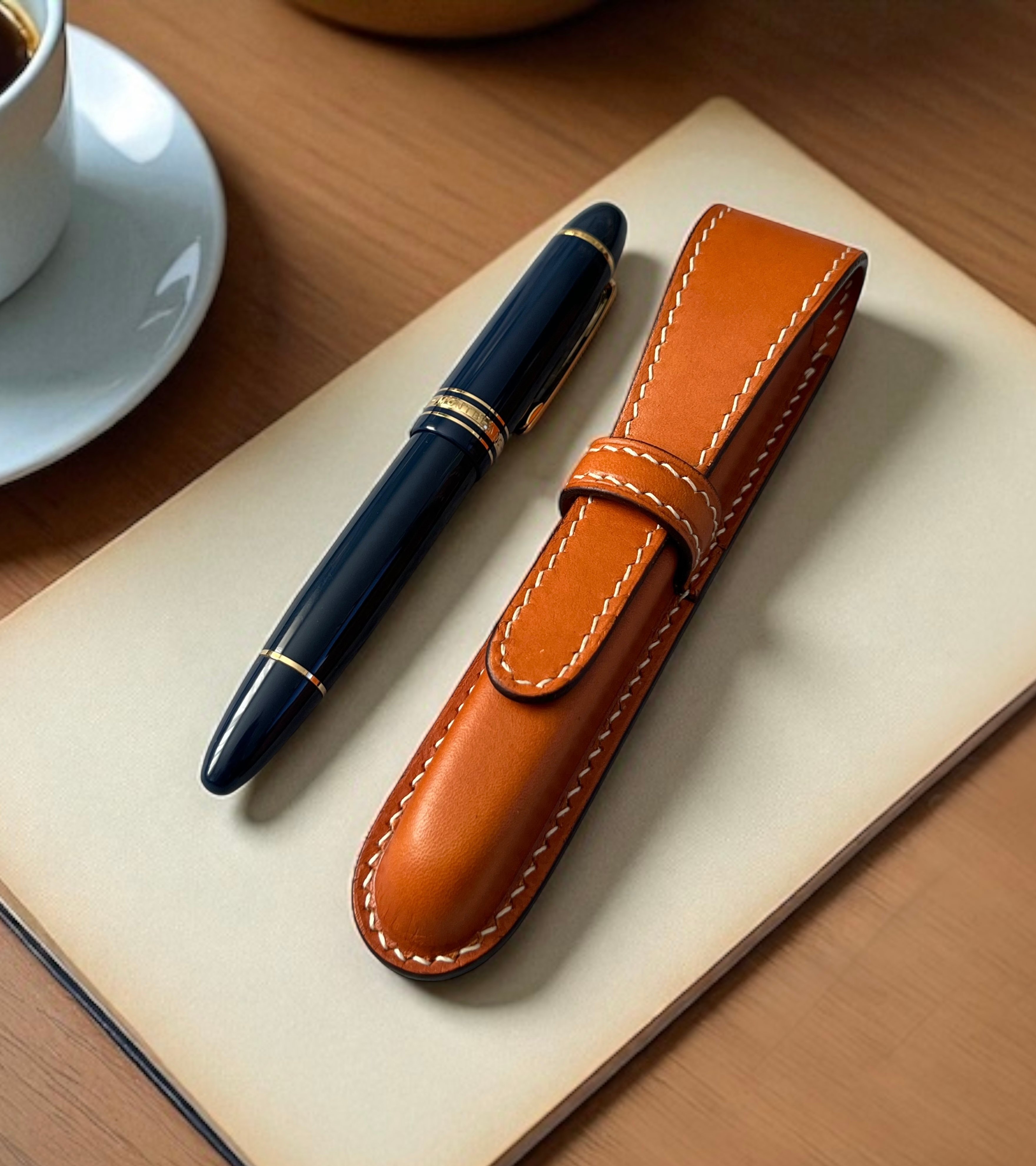 GOLDEN SAND LEATHER SINGLE PEN CASE