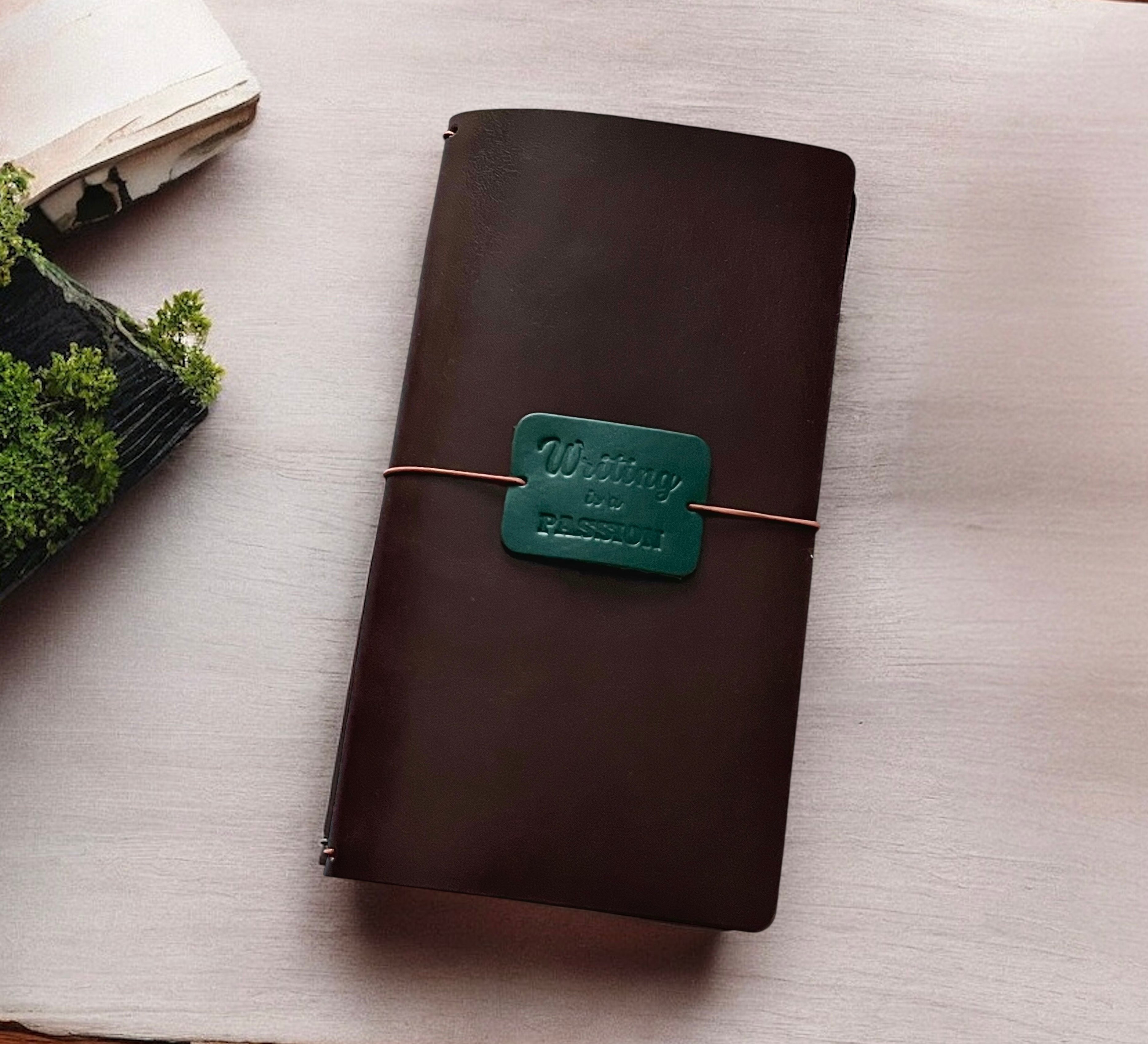 DERİ DEFTER KILIFI-KOYU KAHVE