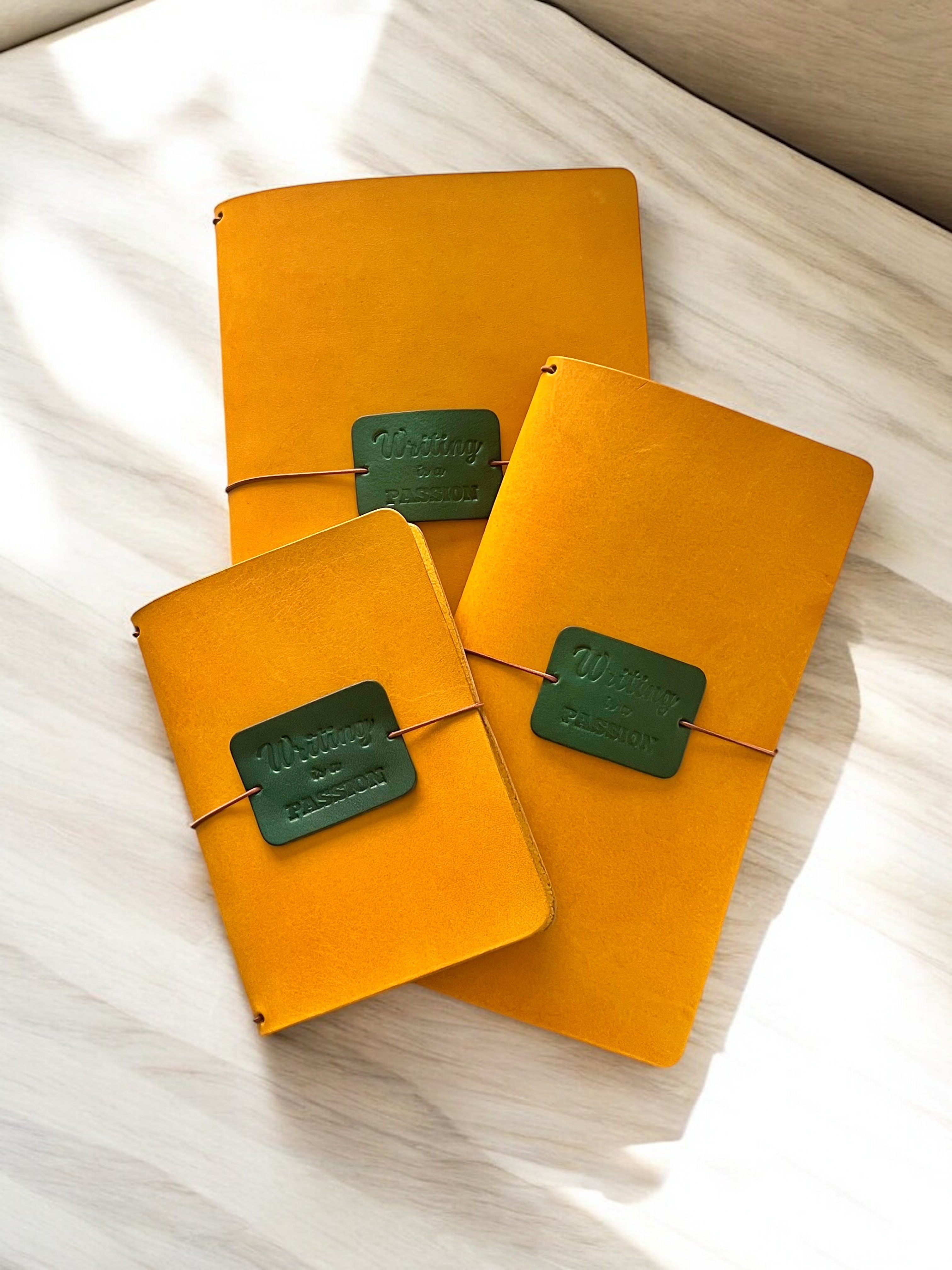 DERİ DEFTER KILIFI-SARI