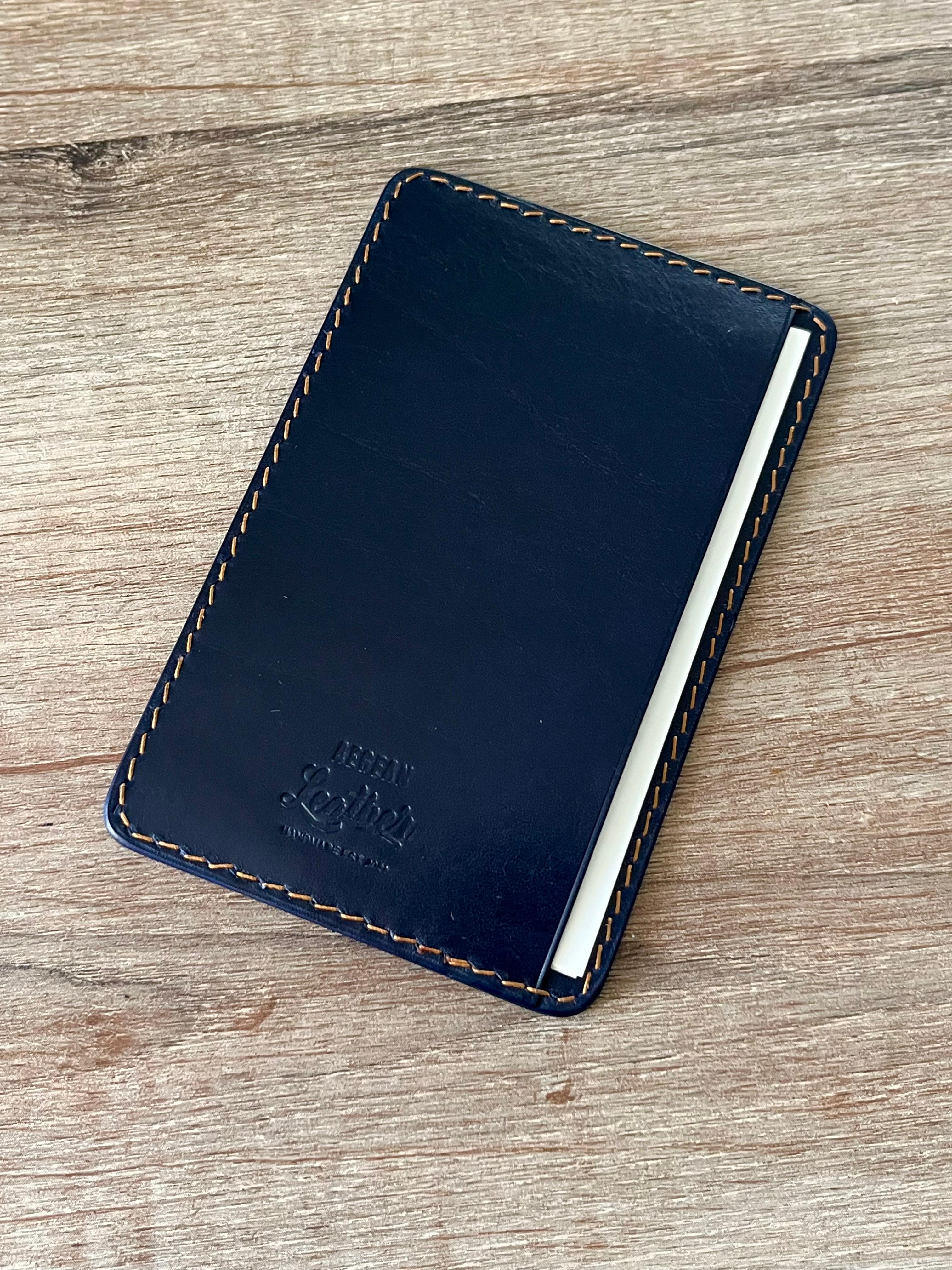 LEATHER JOTTER PAD-NAVY BLUE