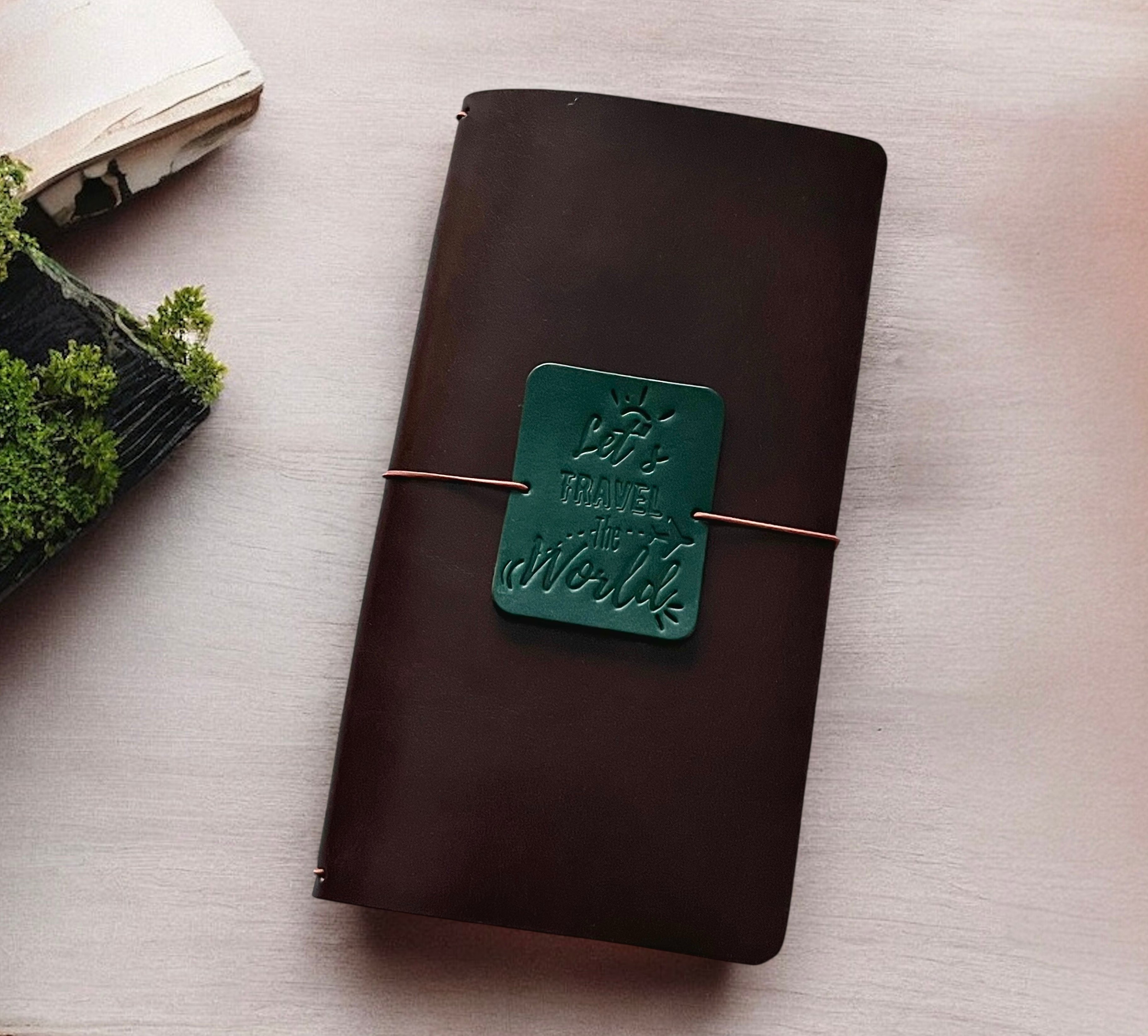DERİ DEFTER KILIFI-KOYU KAHVE