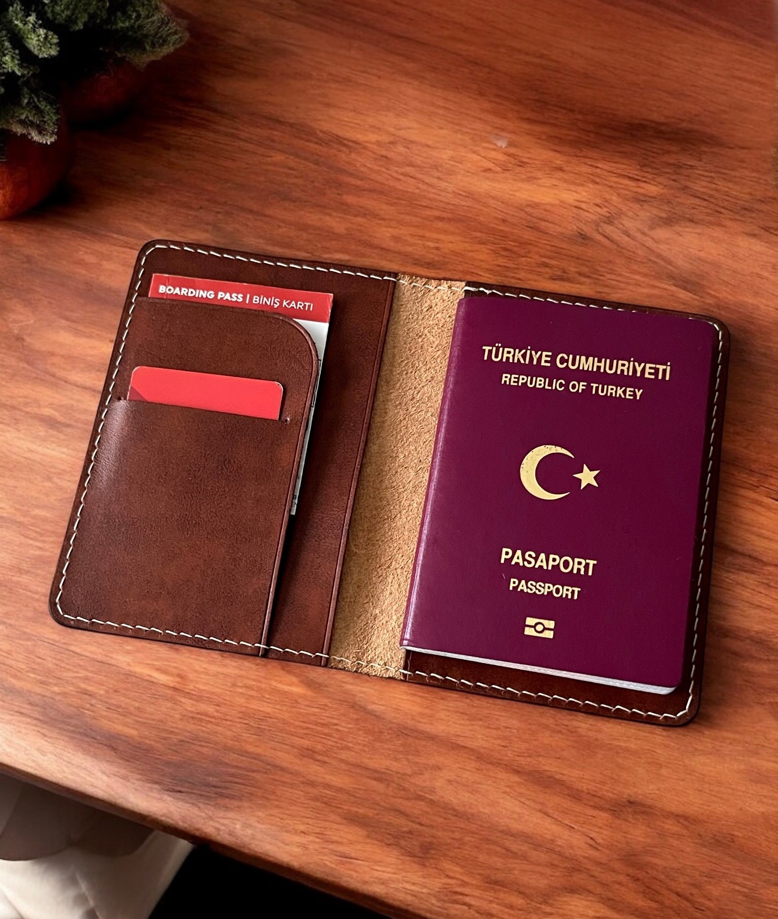 PASAPORT KILIFI-KAHVERENGİ