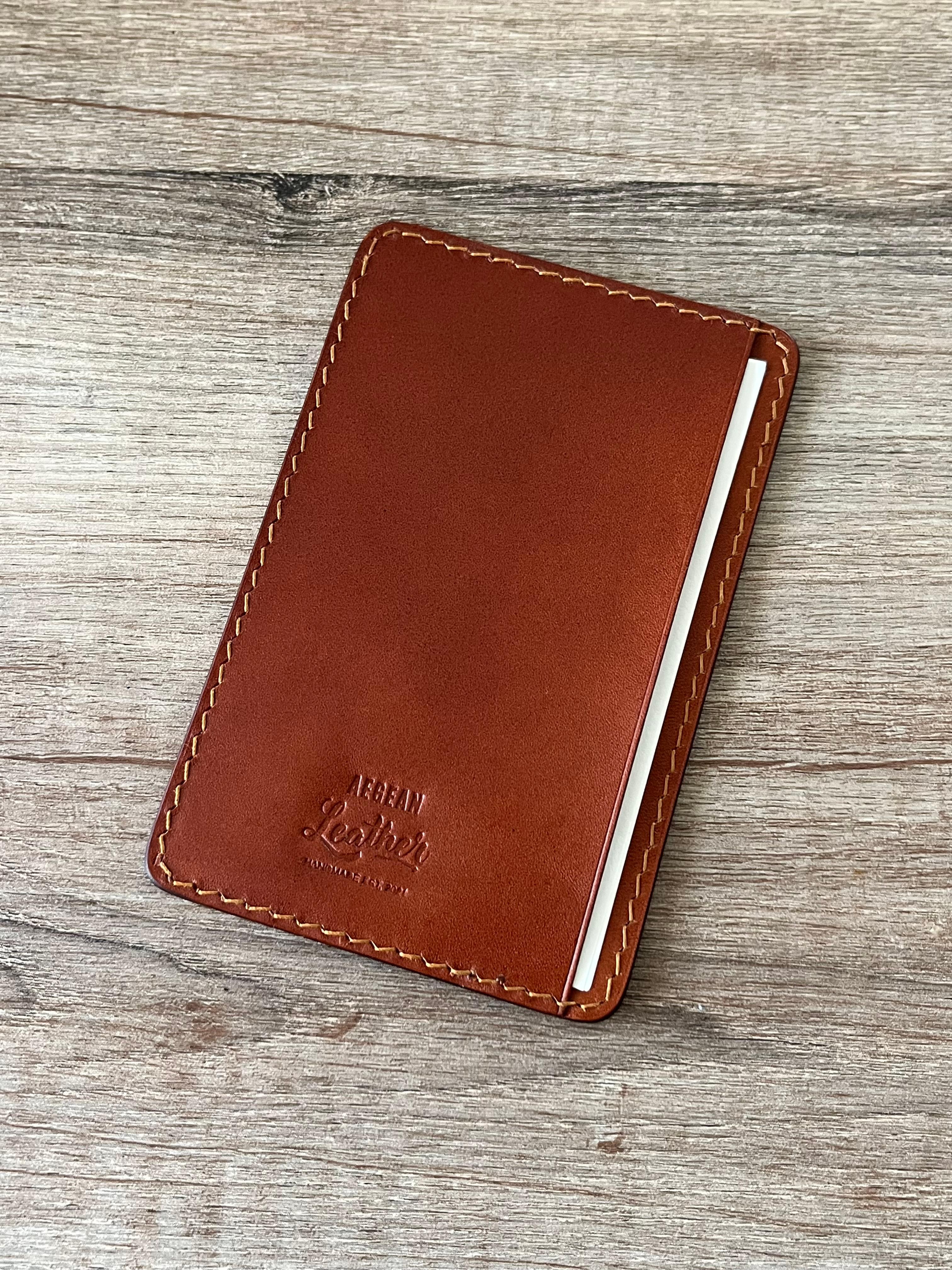 LEATHER JOTTER PAD-COGNAC
