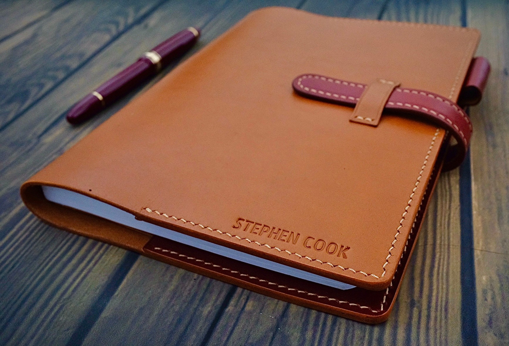GOLDEN SAND LEATHER NOTEBOOK COVER
