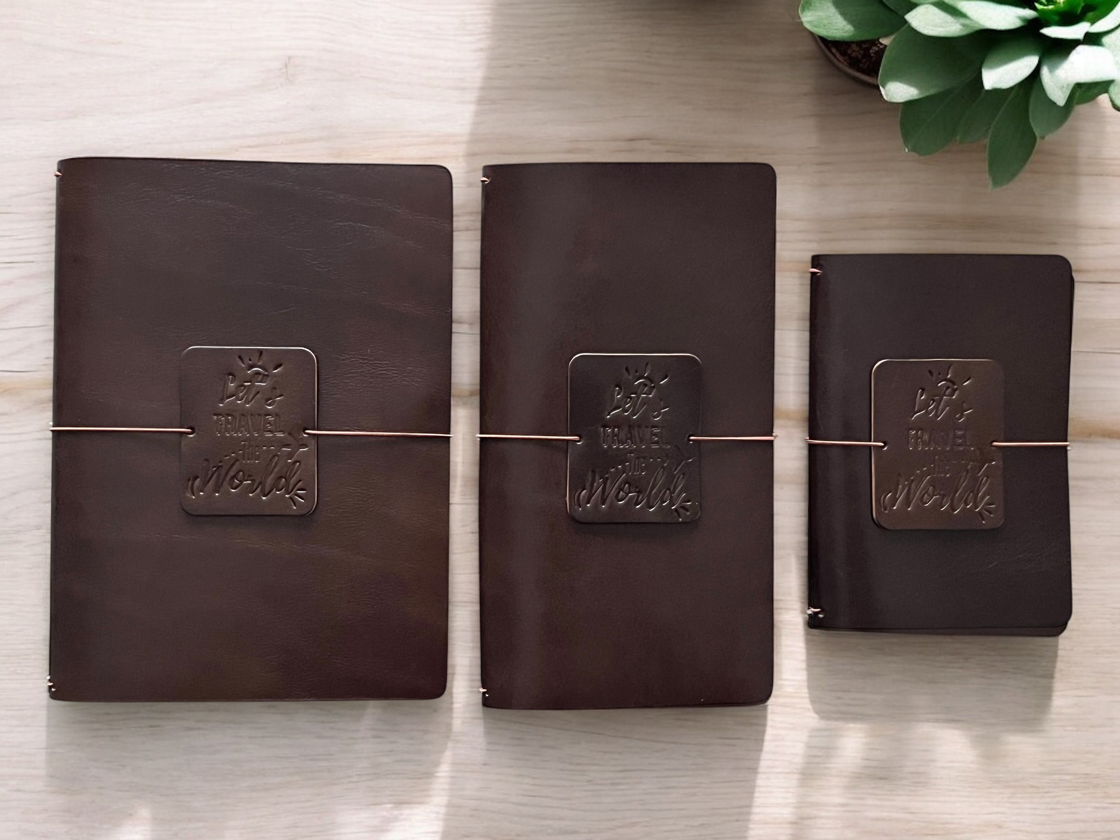 DERİ DEFTER KILIFI-KOYU KAHVE