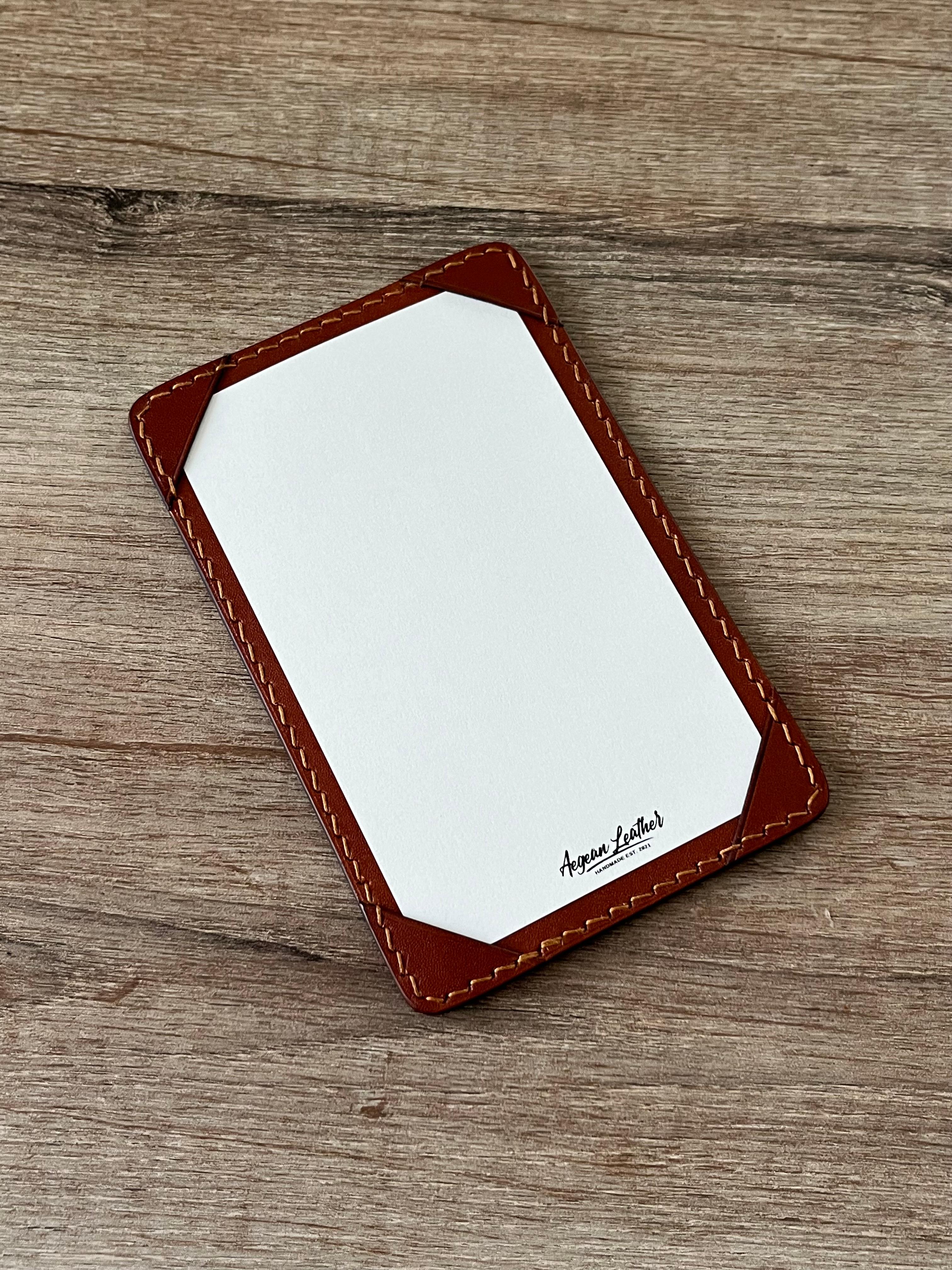 LEATHER JOTTER PAD-COGNAC
