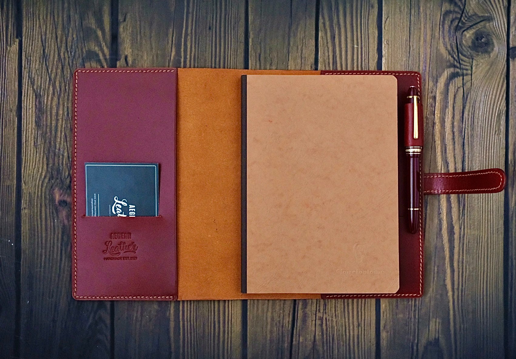 GOLDEN SAND LEATHER NOTEBOOK COVER