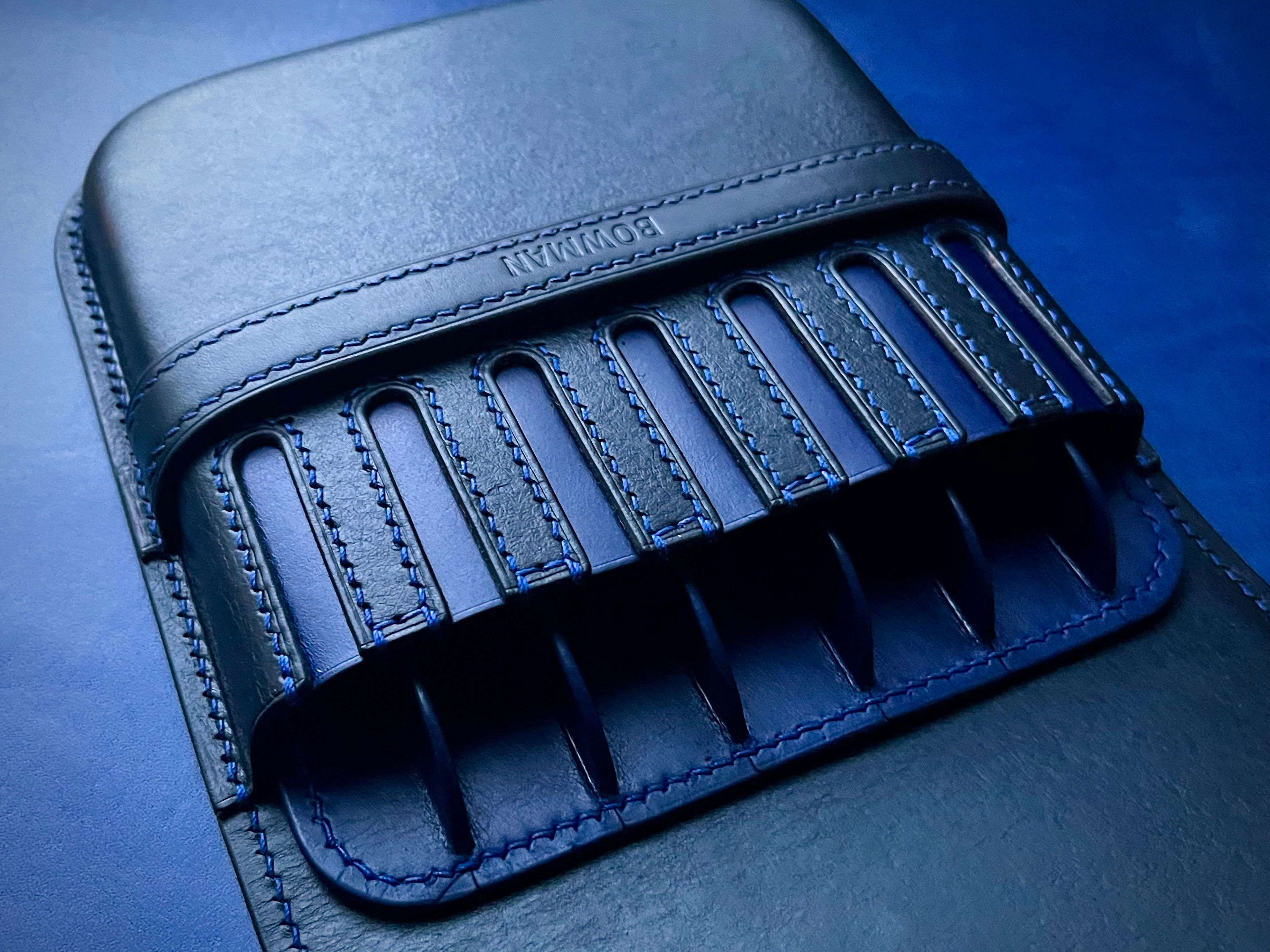 BLACK SAPPHIRE LEATHER PEN CASE FOR SEVEN PENS