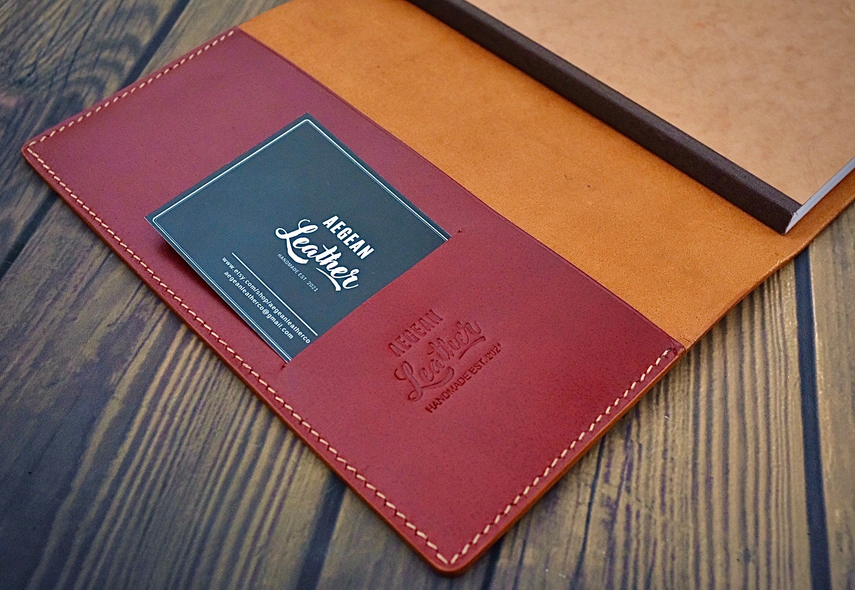 GOLDEN SAND LEATHER NOTEBOOK COVER