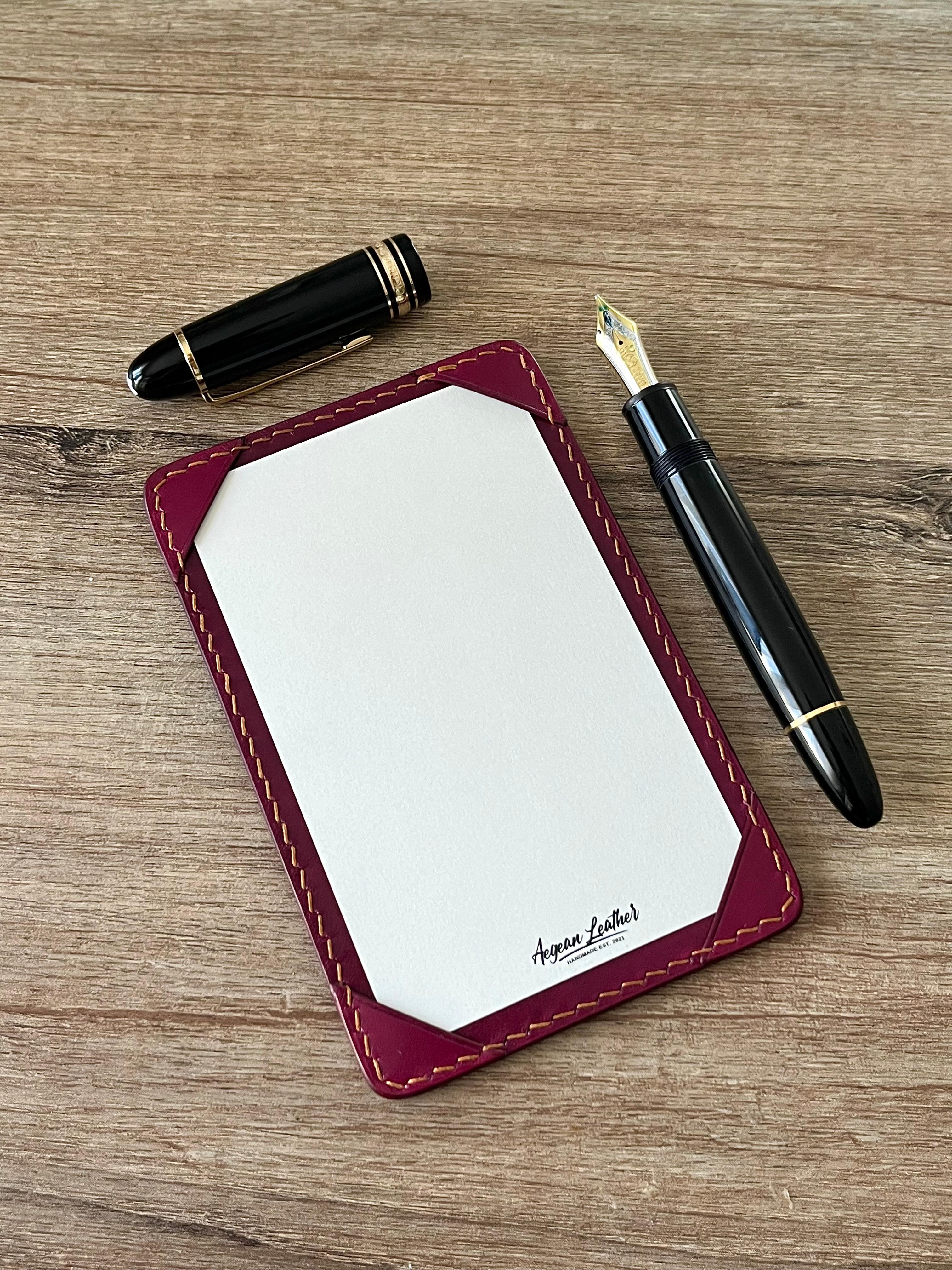 LEATHER JOTTER PAD-PUPRLE