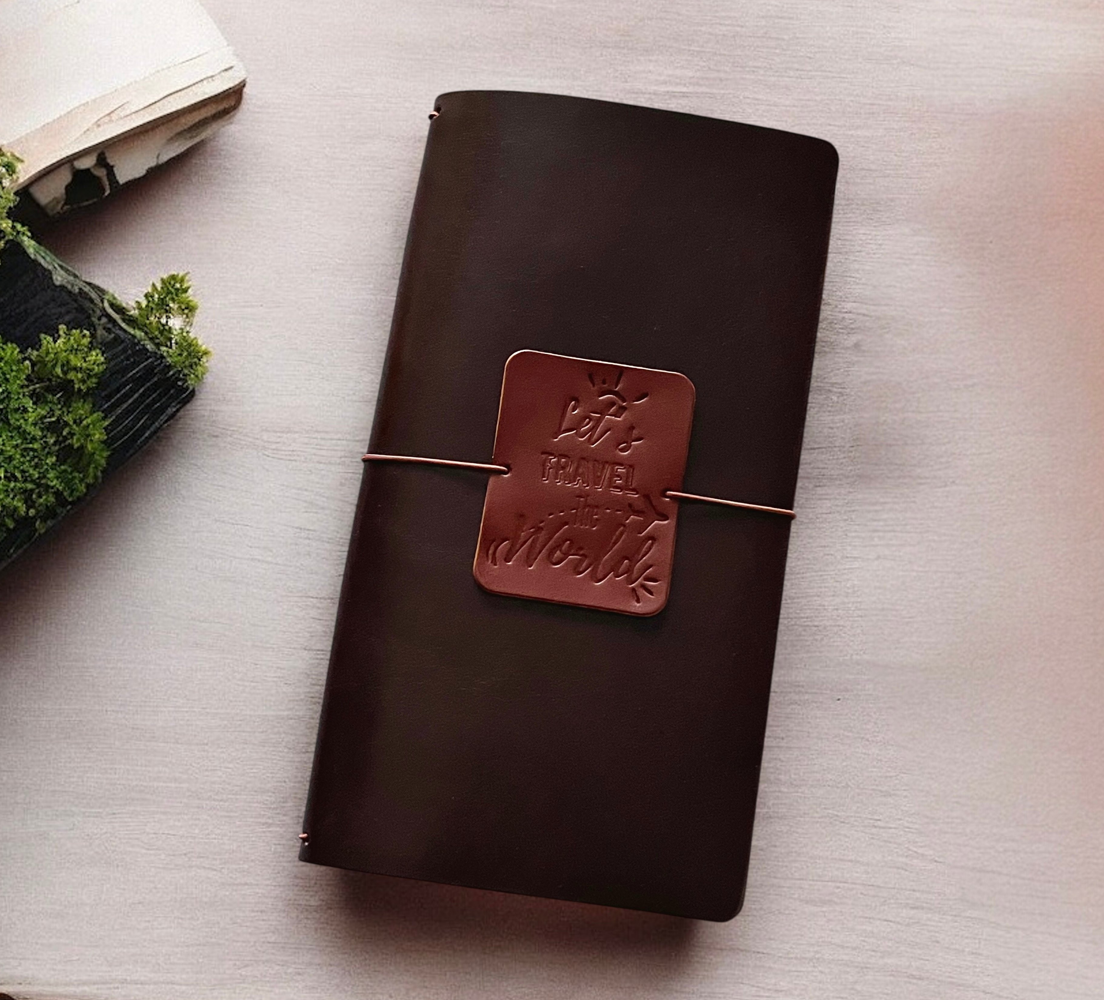 DERİ DEFTER KILIFI-KOYU KAHVE