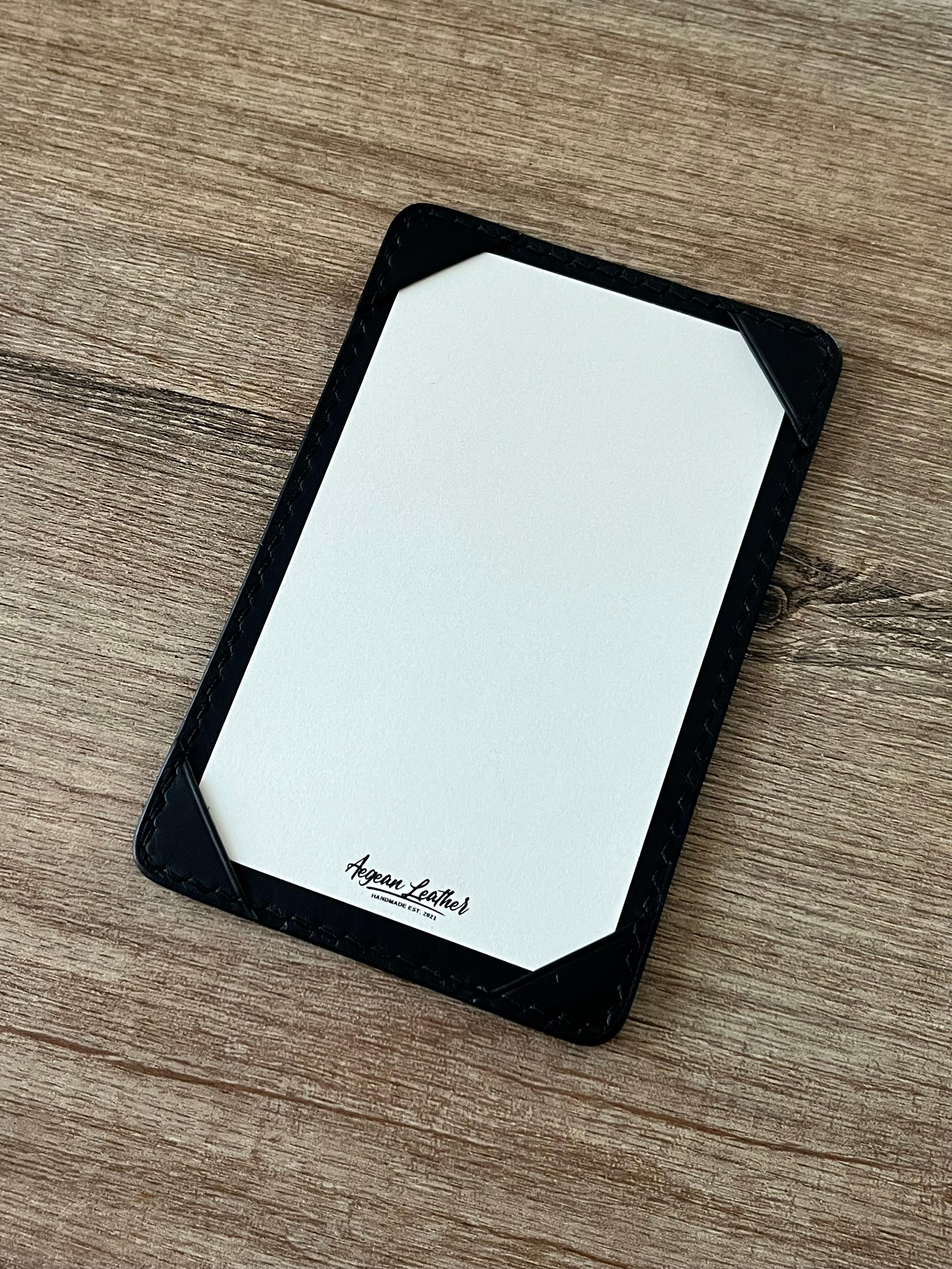 LEATHER JOTTER PAD-BLACK