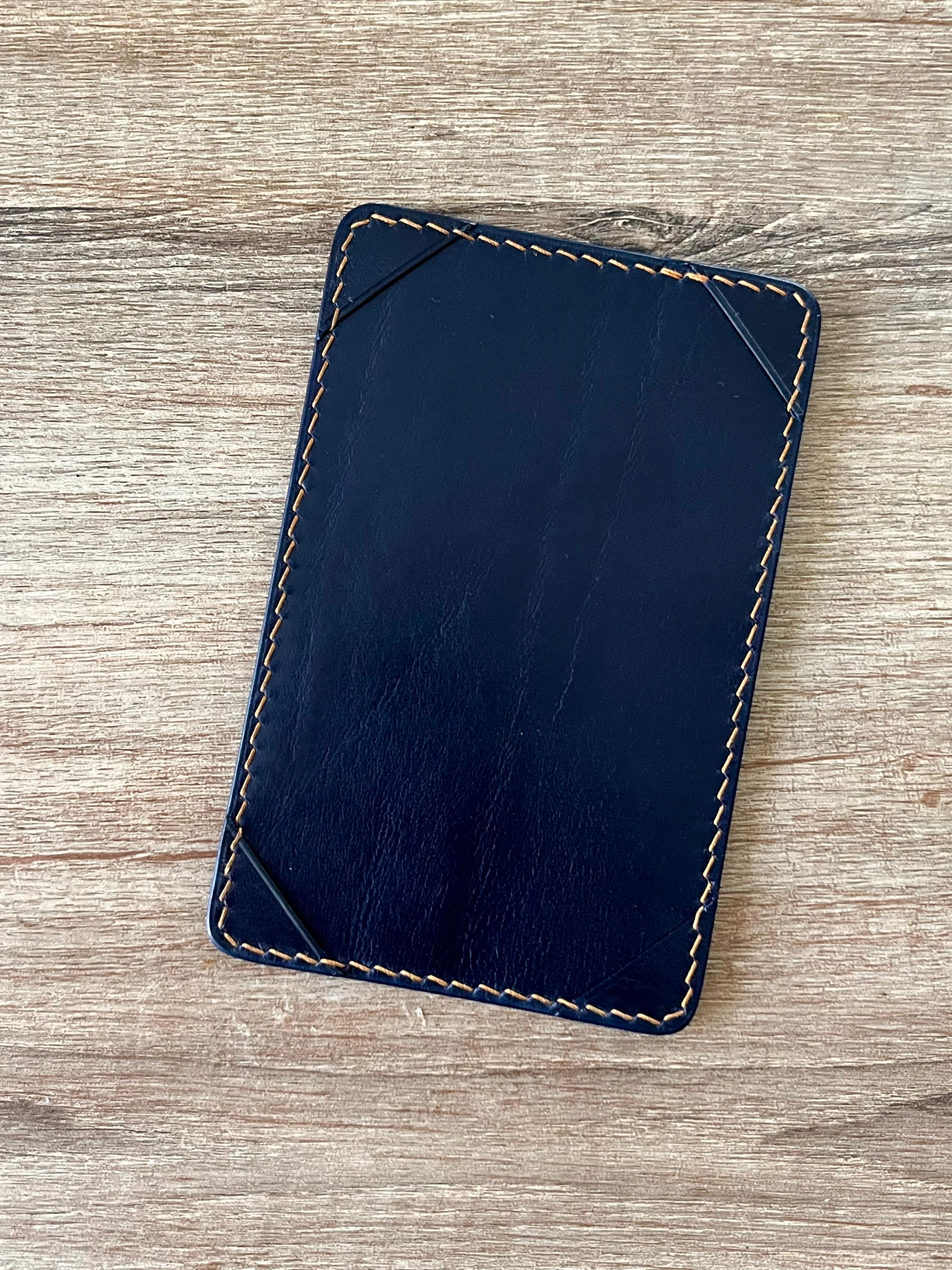LEATHER JOTTER PAD-NAVY BLUE