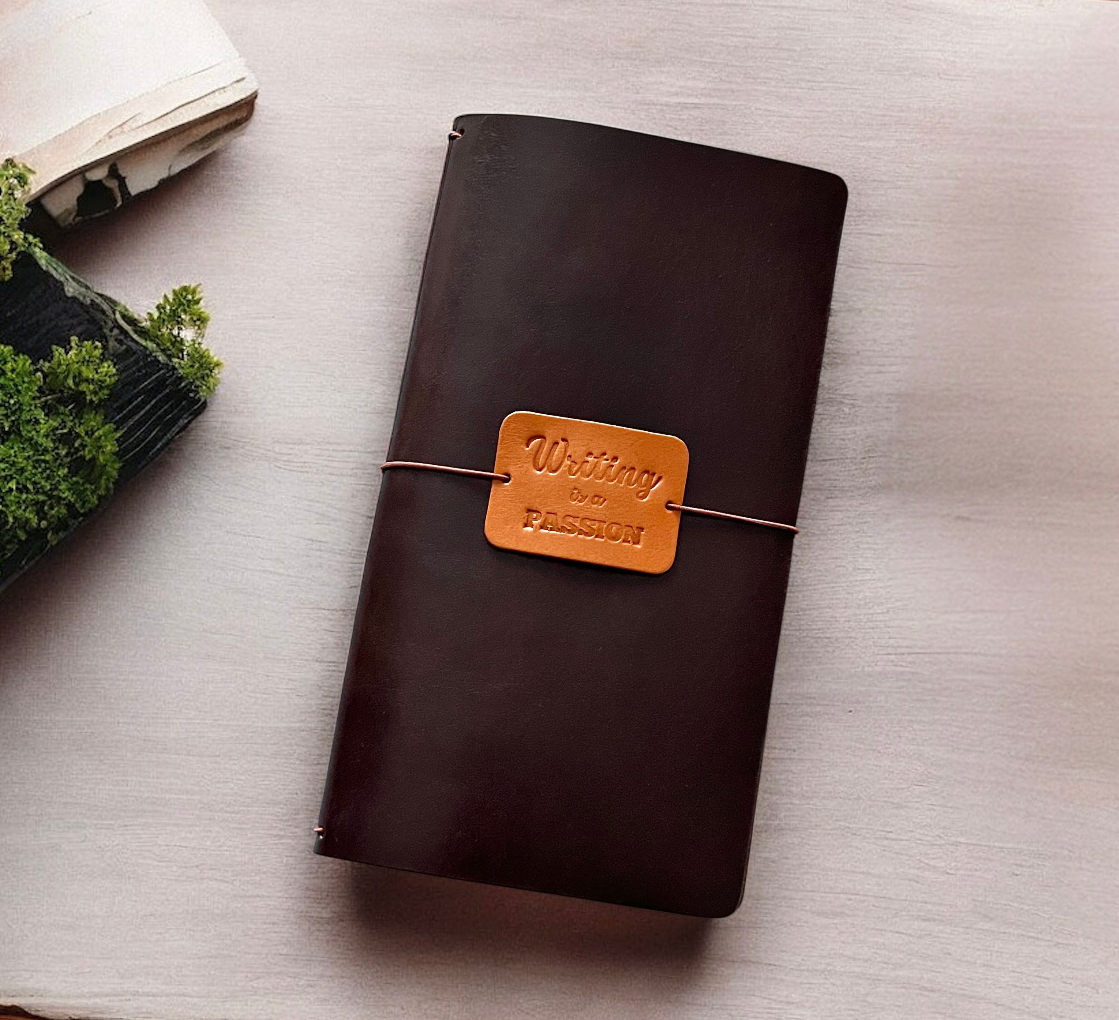 DERİ DEFTER KILIFI-KOYU KAHVE