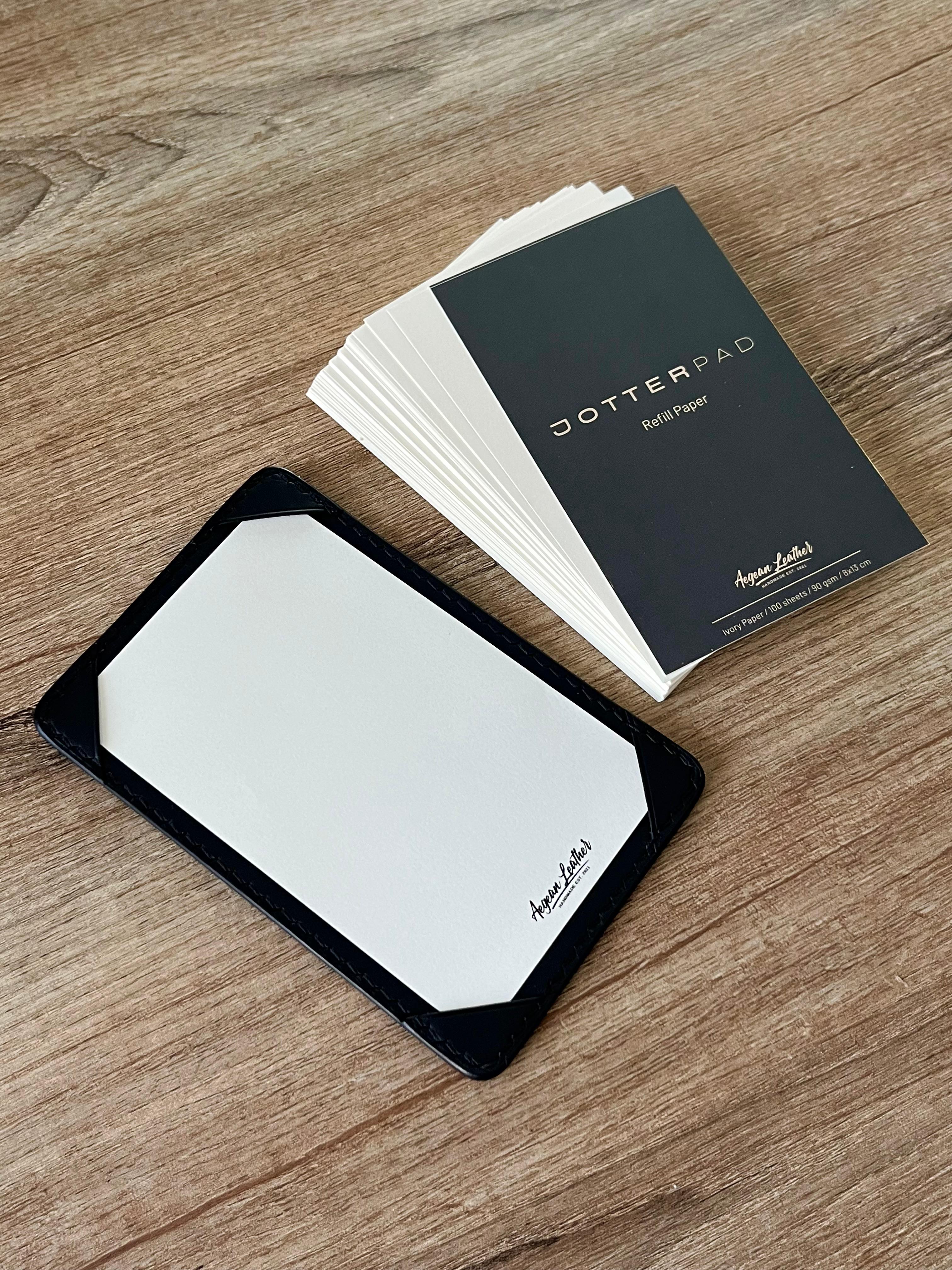 LEATHER JOTTER PAD-BLACK
