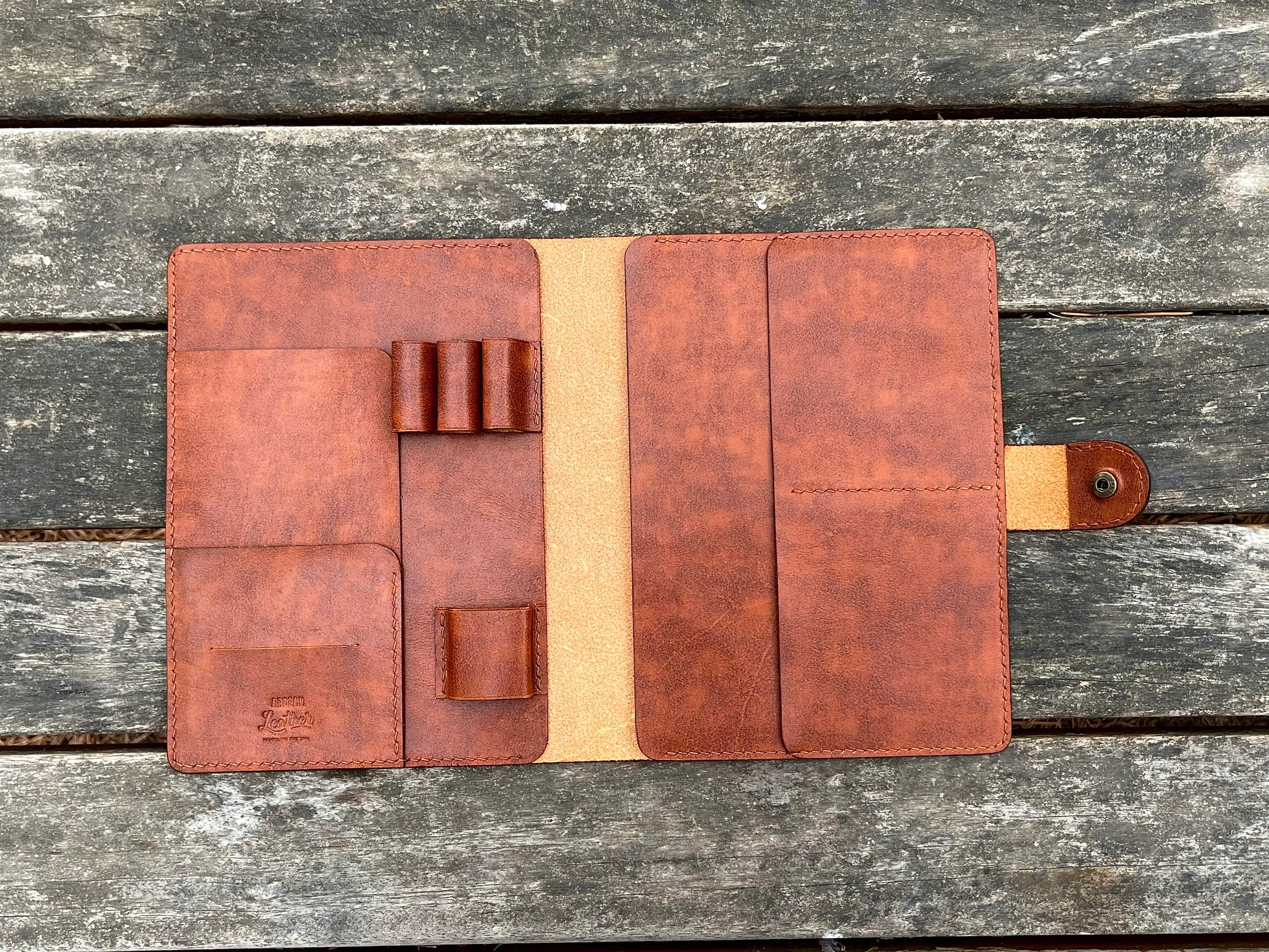 A5 LEATHER PORTFOLIO-Brown