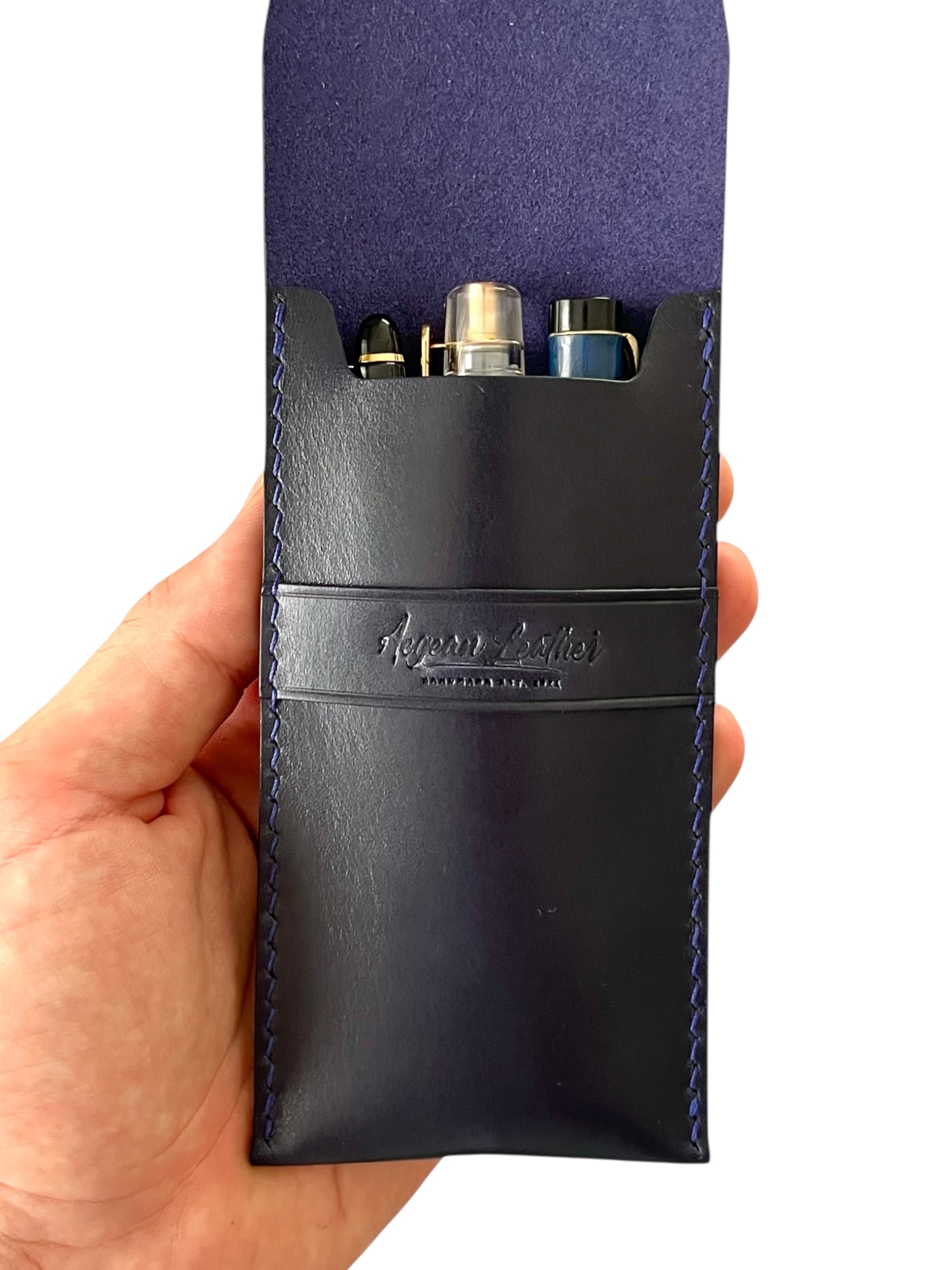 SIGNATURE PEN CASE-NAVY BLUE