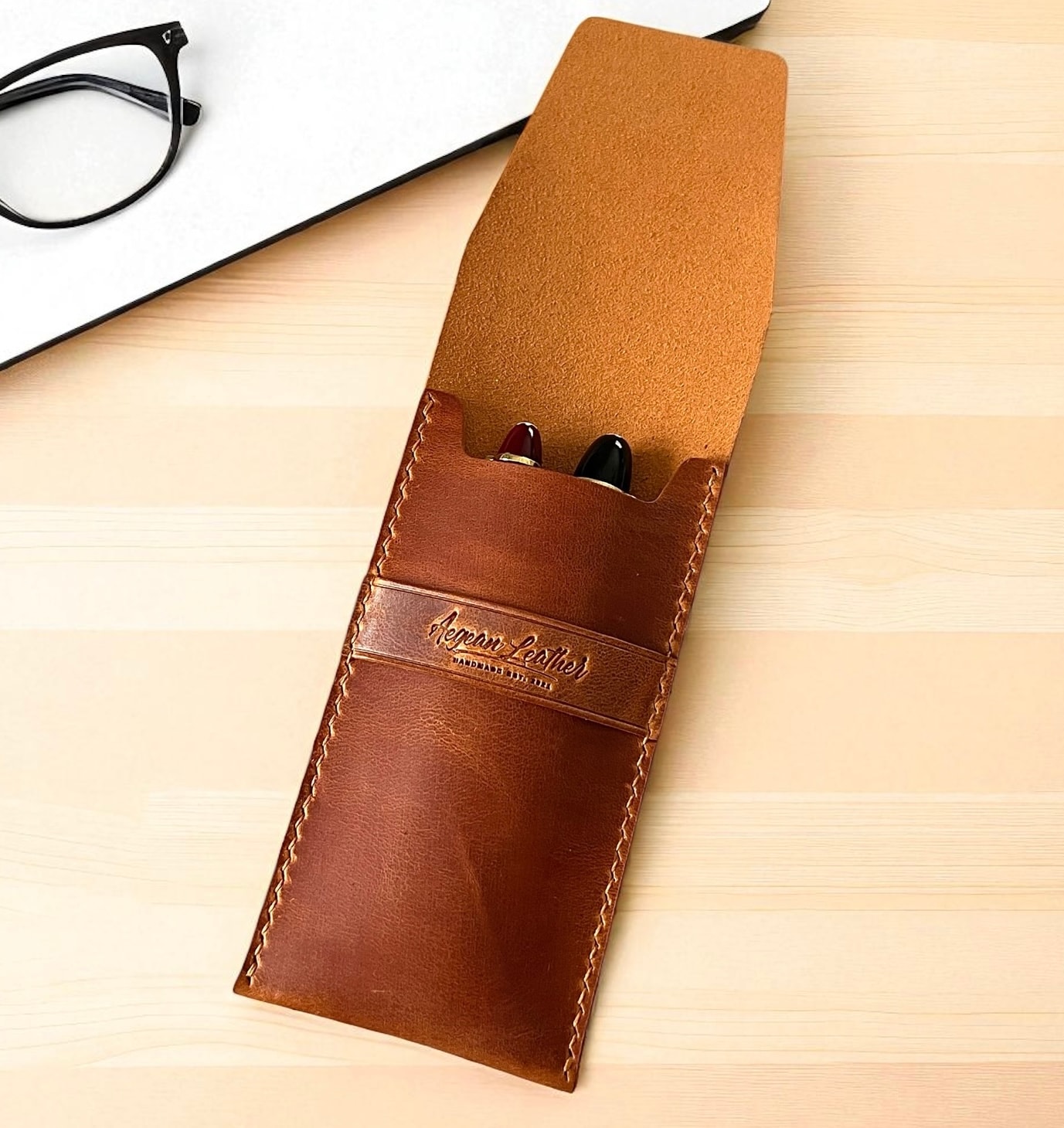 SIGNATURE PEN CASE-BORDEAUX