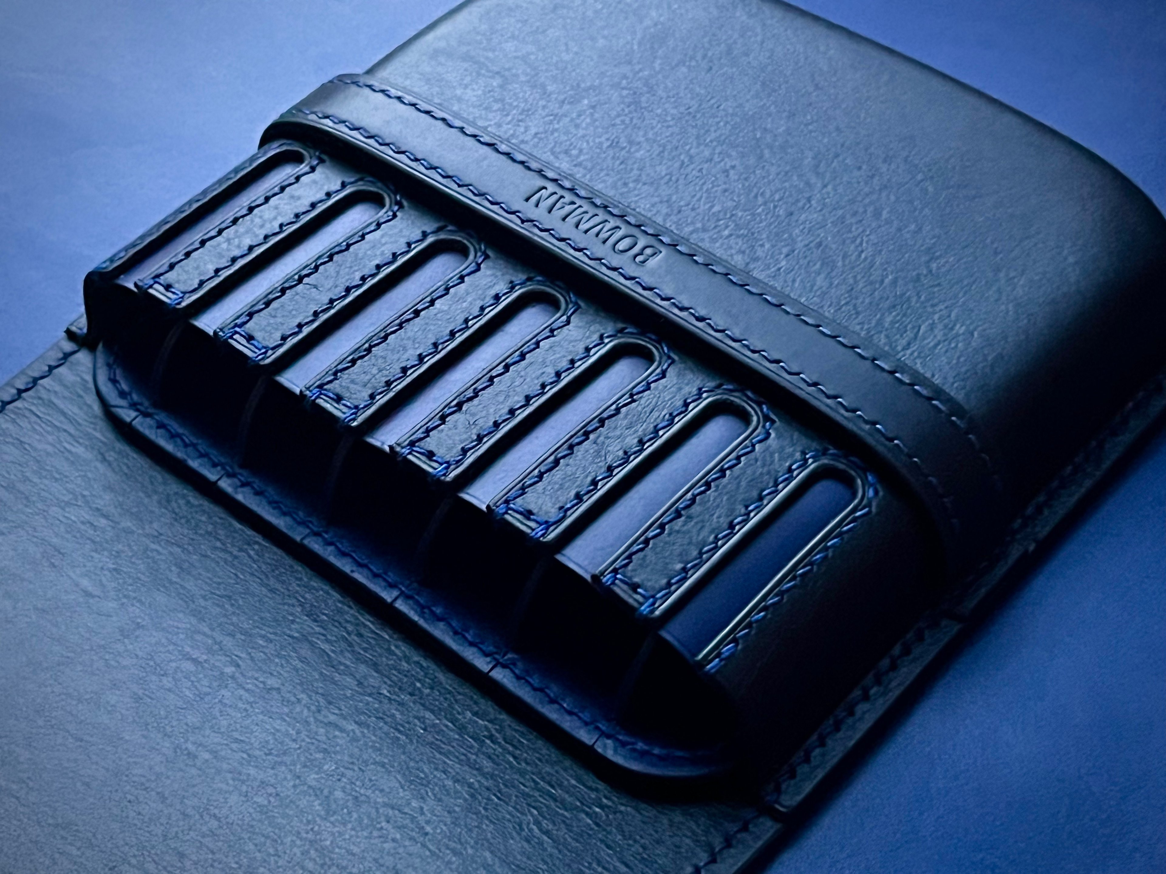 BLACK SAPPHIRE LEATHER PEN CASE FOR SEVEN PENS