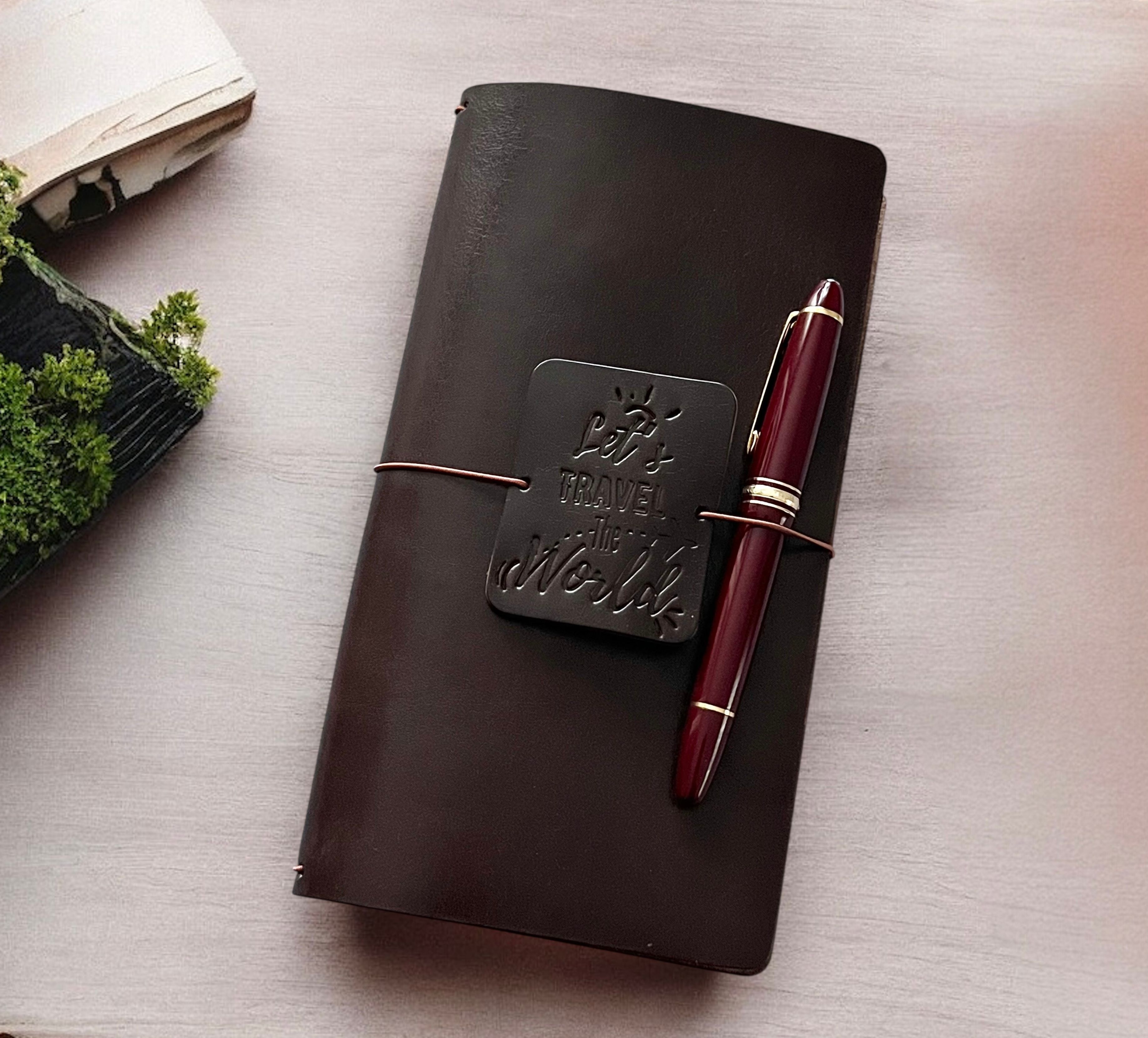 DERİ DEFTER KILIFI-KOYU KAHVE