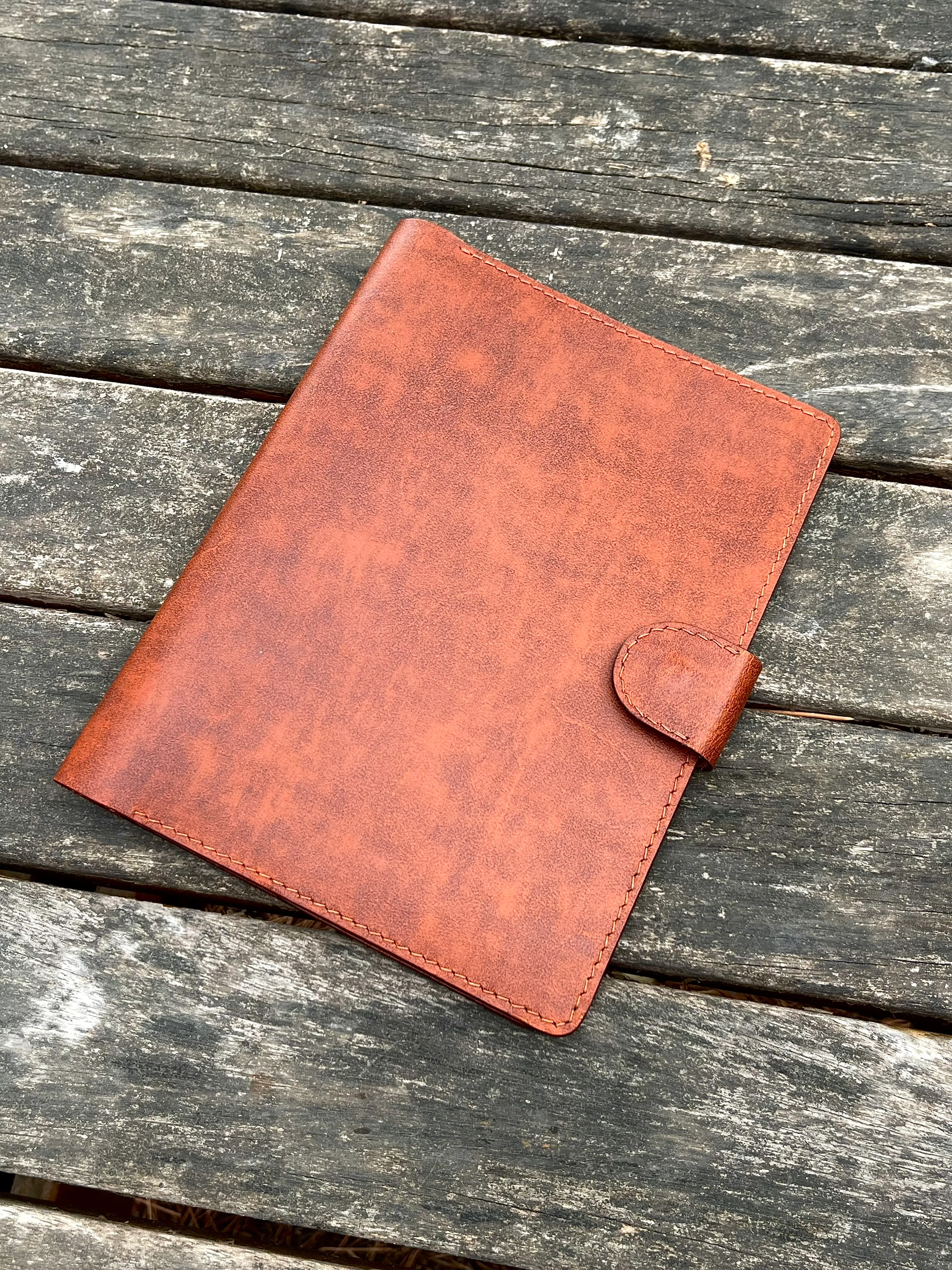 A5 LEATHER PORTFOLIO-Brown