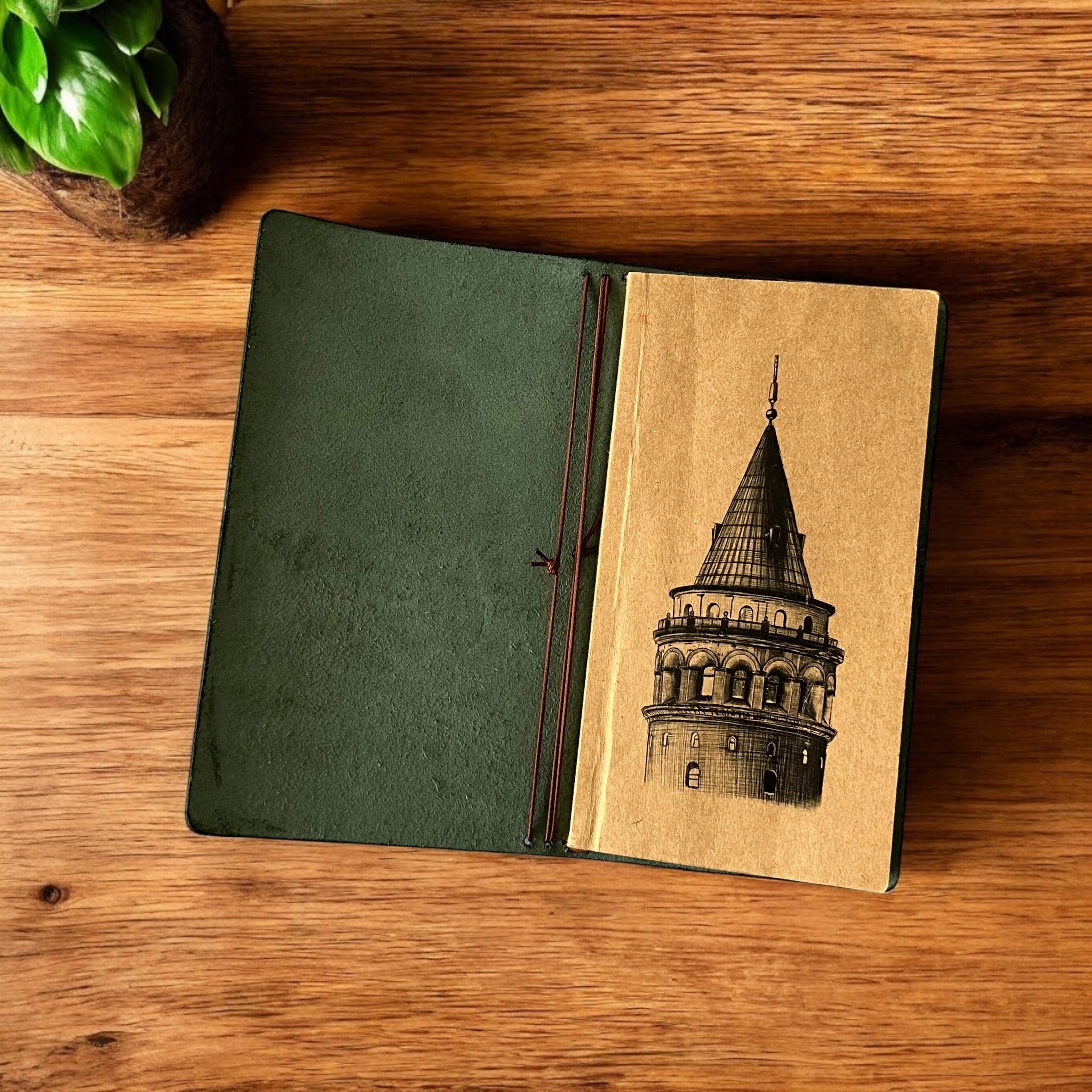 TRAVELER'S DERİ DEFTER KILIFI-YEŞİL