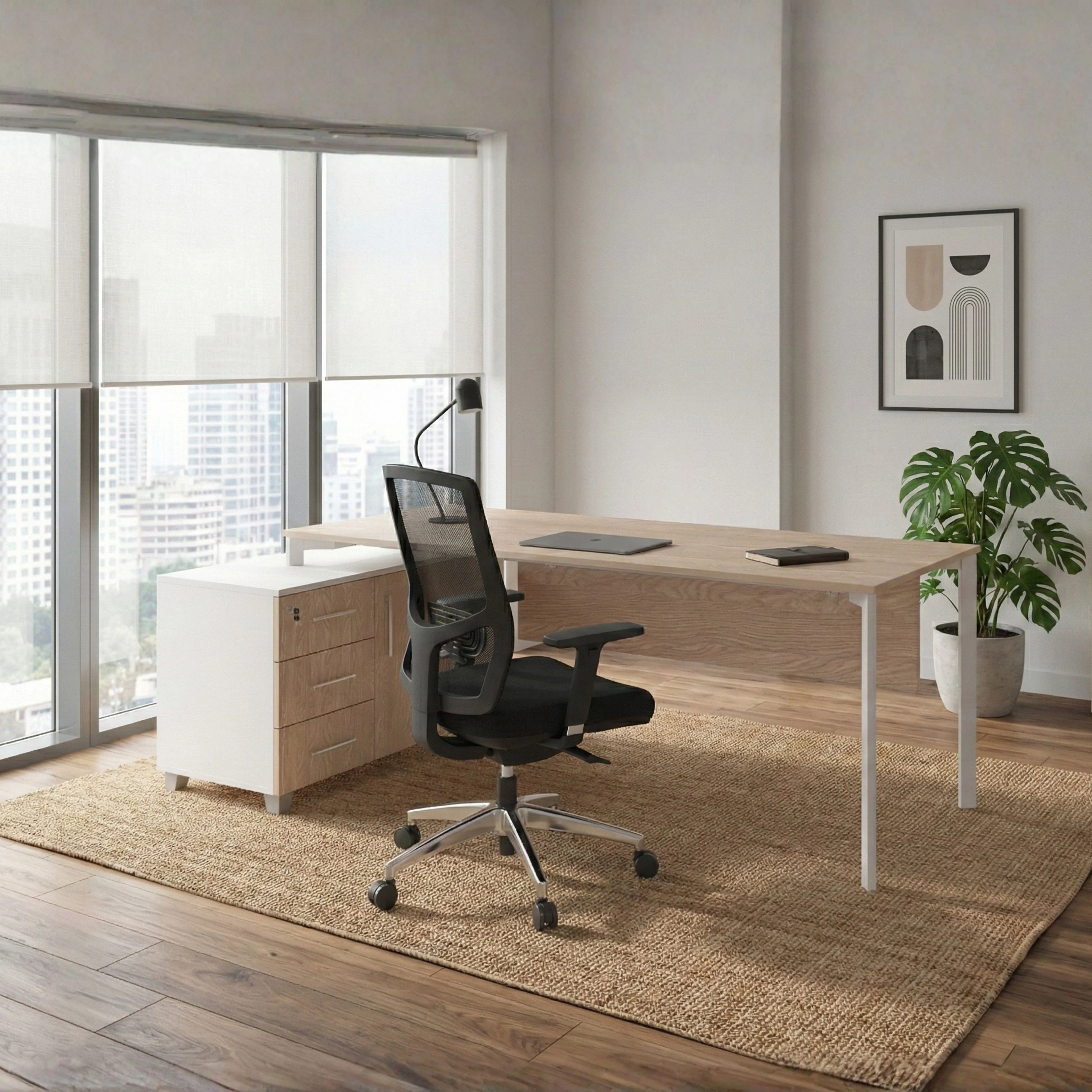 Prizma Etajerli Çalışma Masası