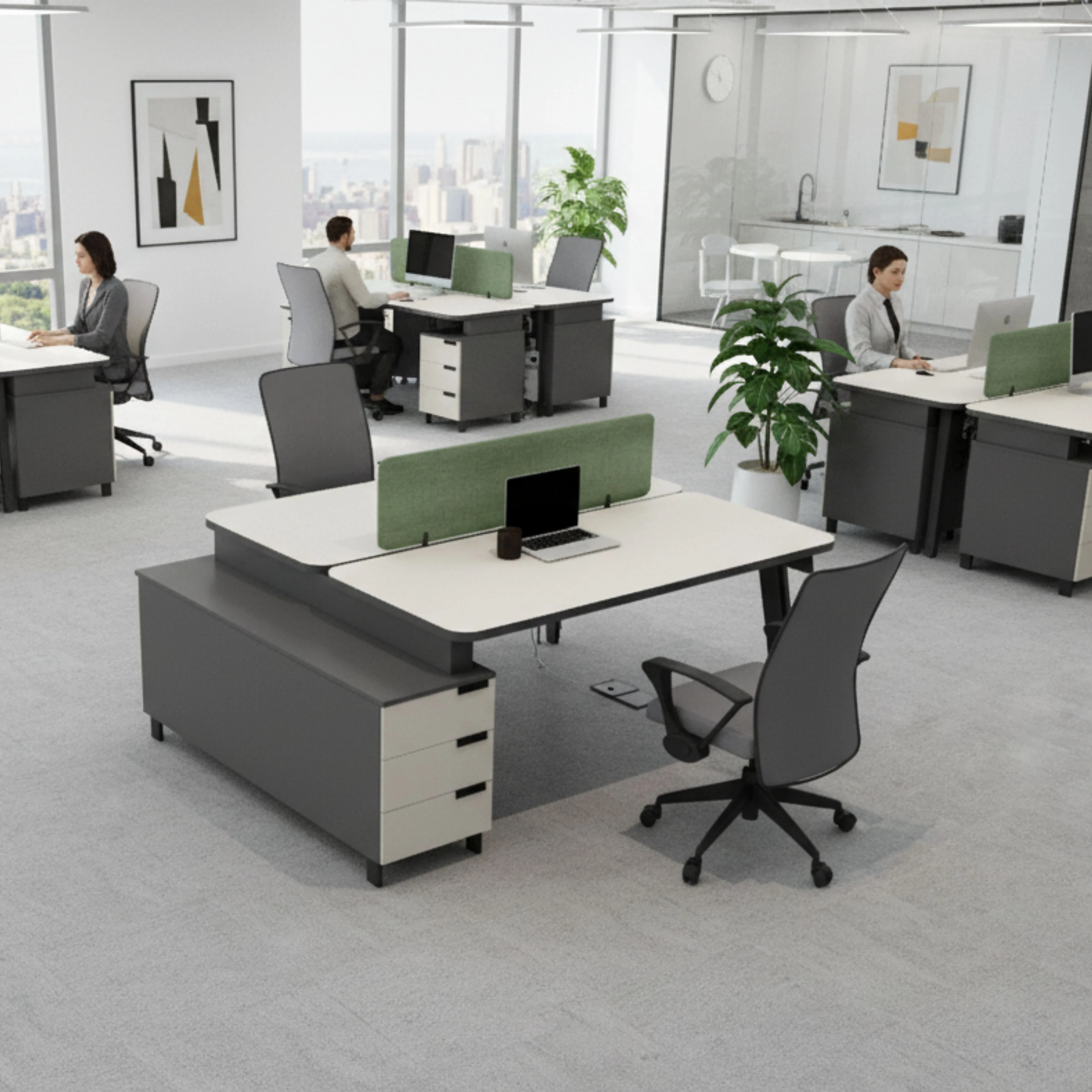 Tween Kesonlu İkili Çalışma Masaları