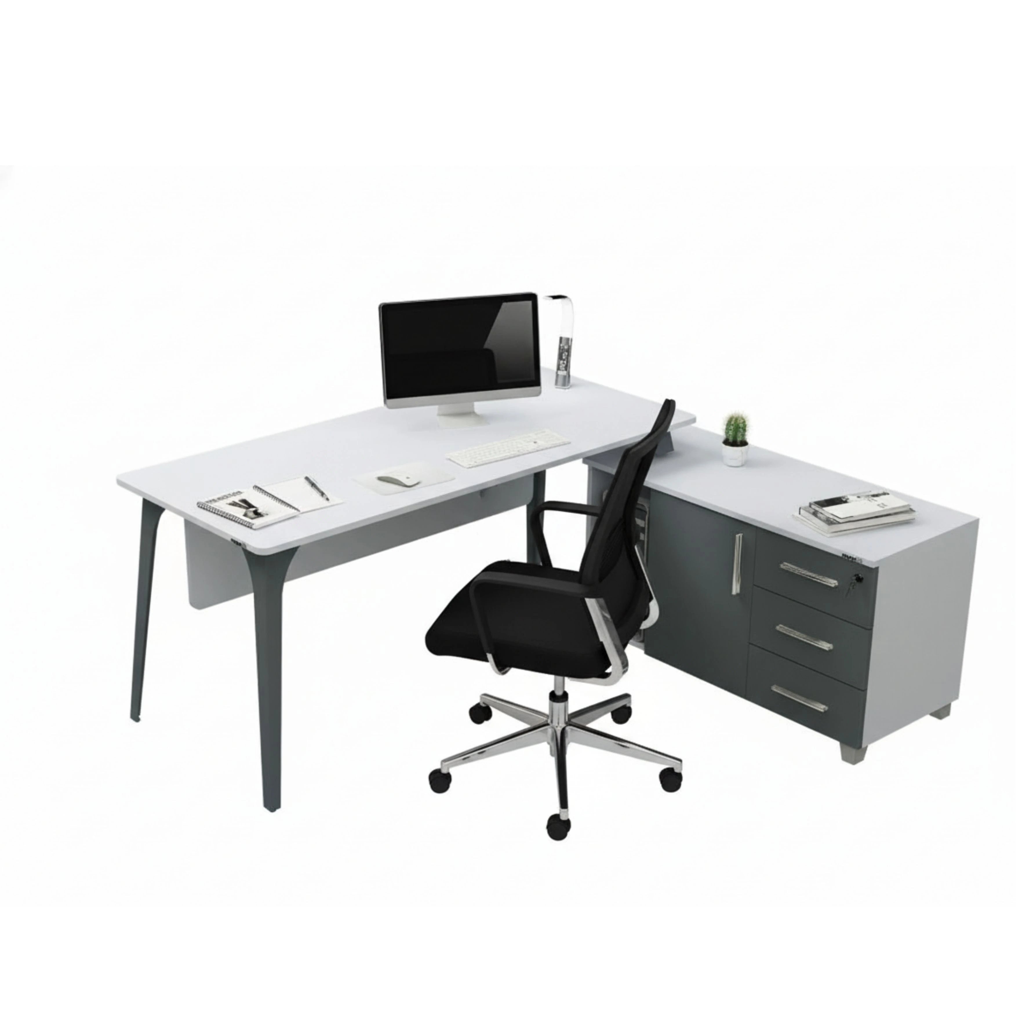 Lino Etajerli Ofis Çalışma Masası 