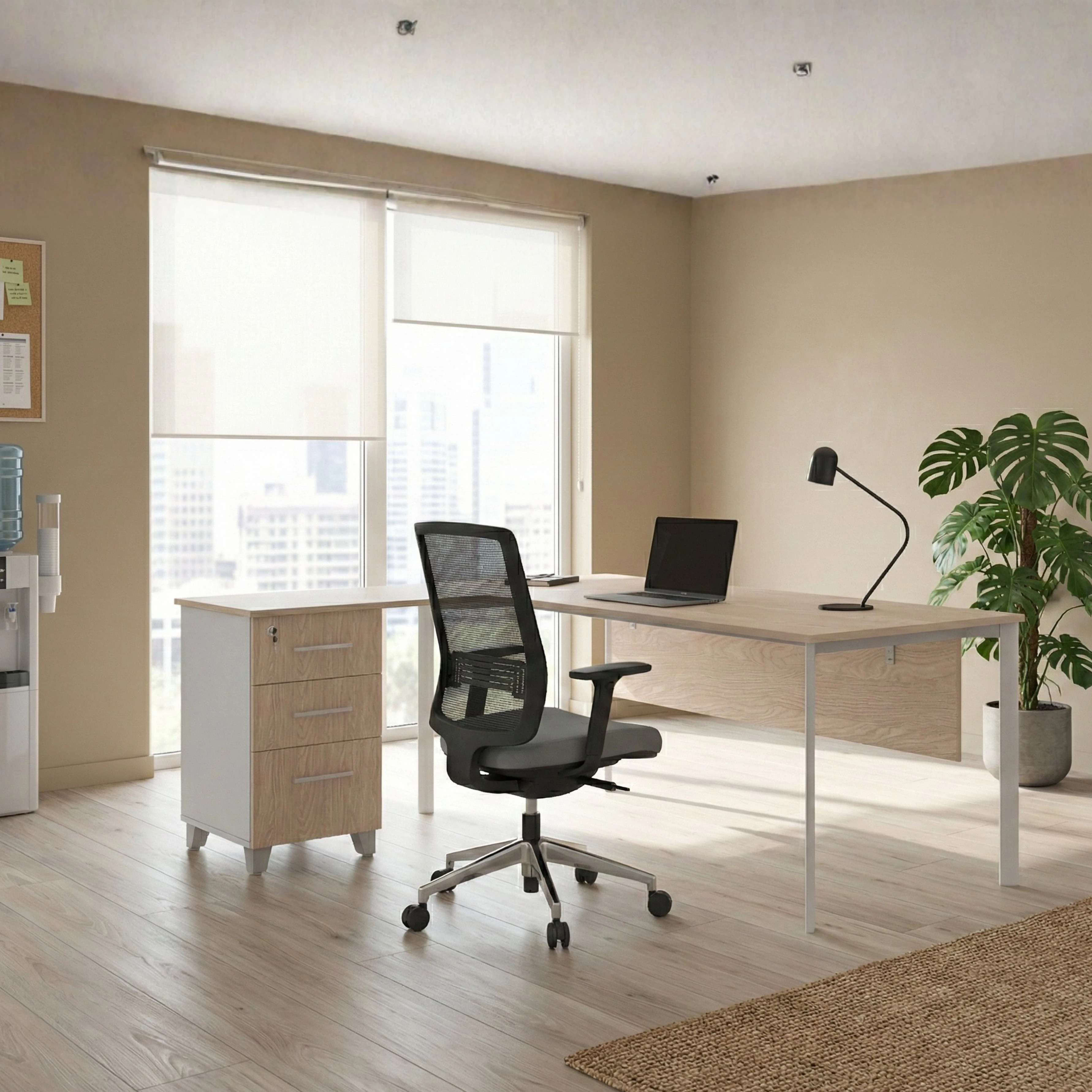 Prizma Yüksek Kesonlu L Çalışma Masası