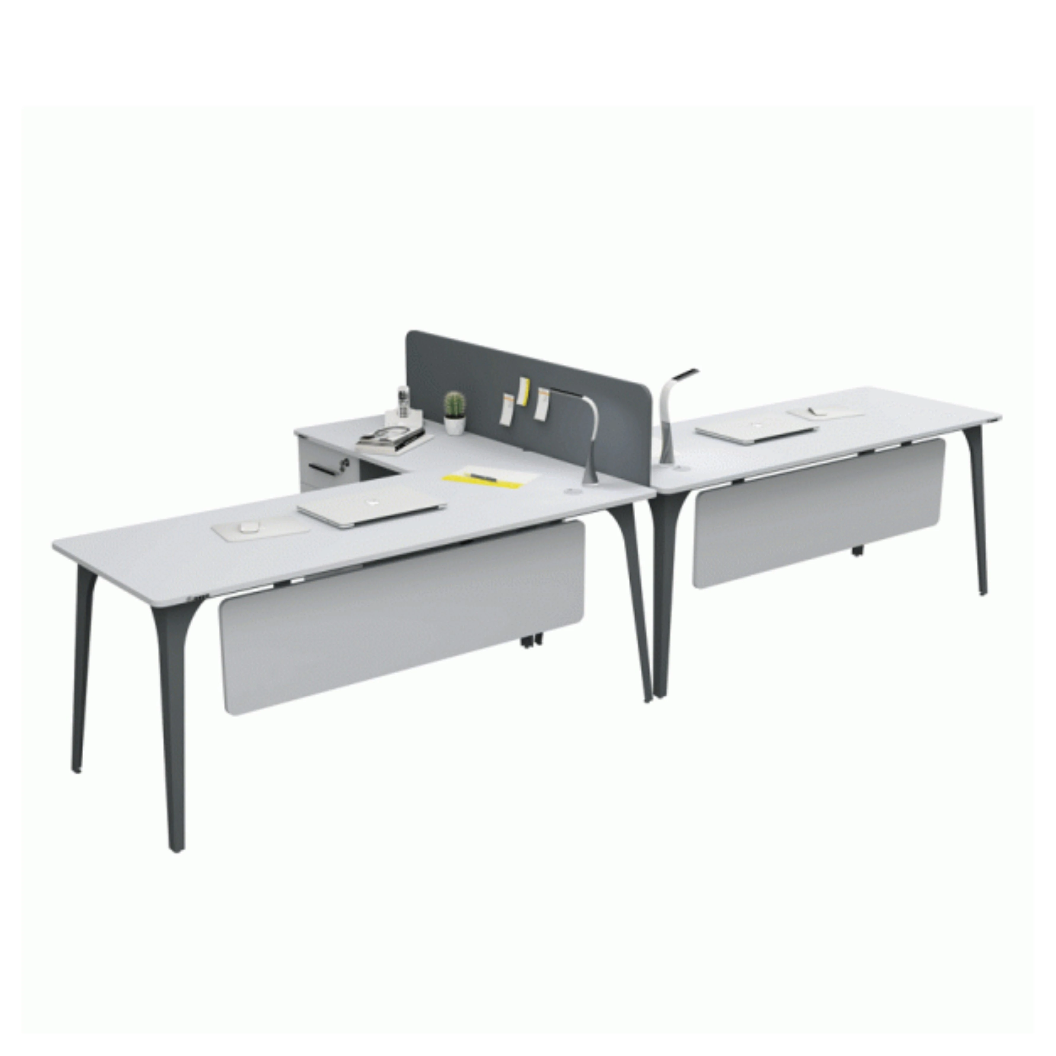 Lino Yüksek Kesonlu 2'li Çalışma Masası