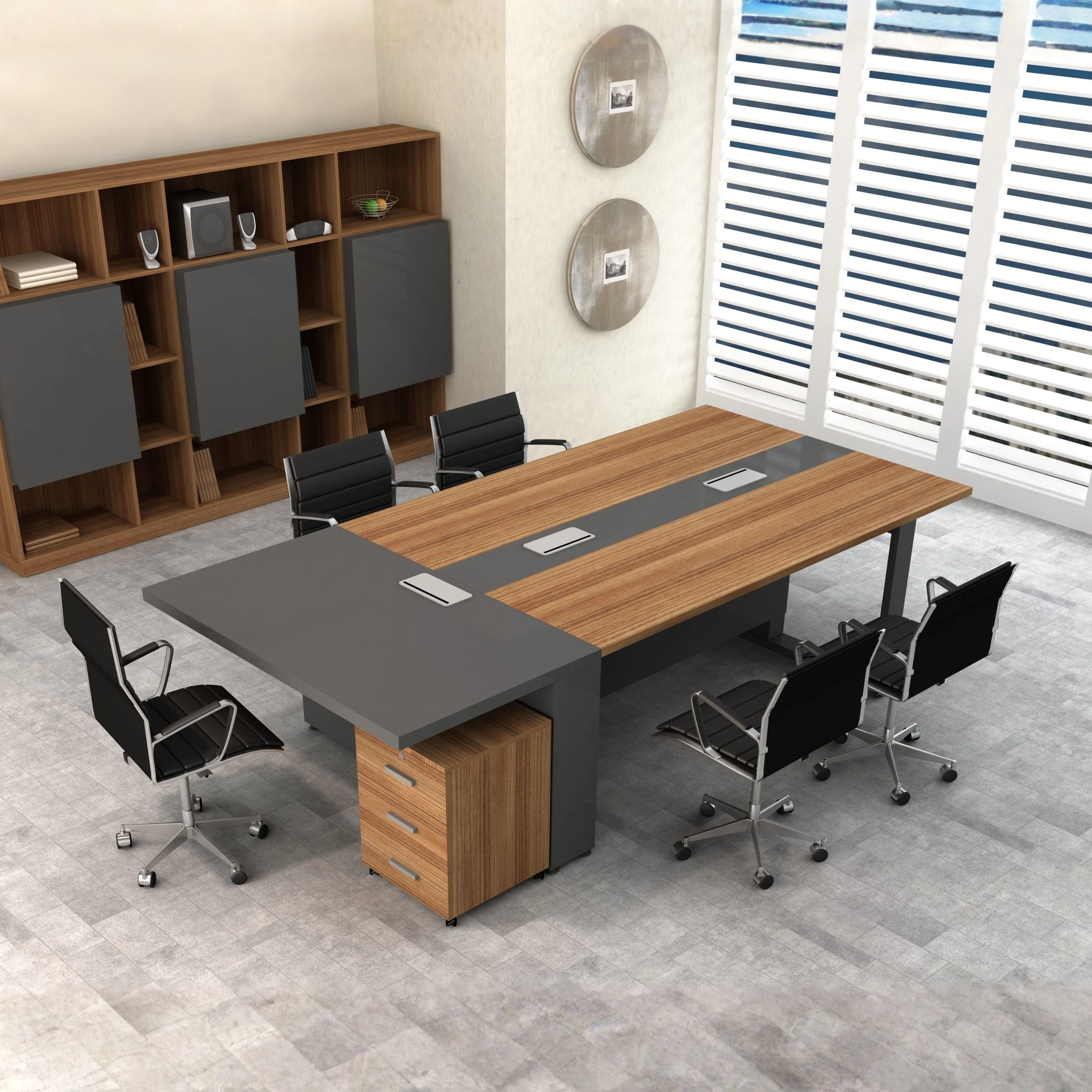 Estel Toplantı Masası İlaveli Yönetici Masası