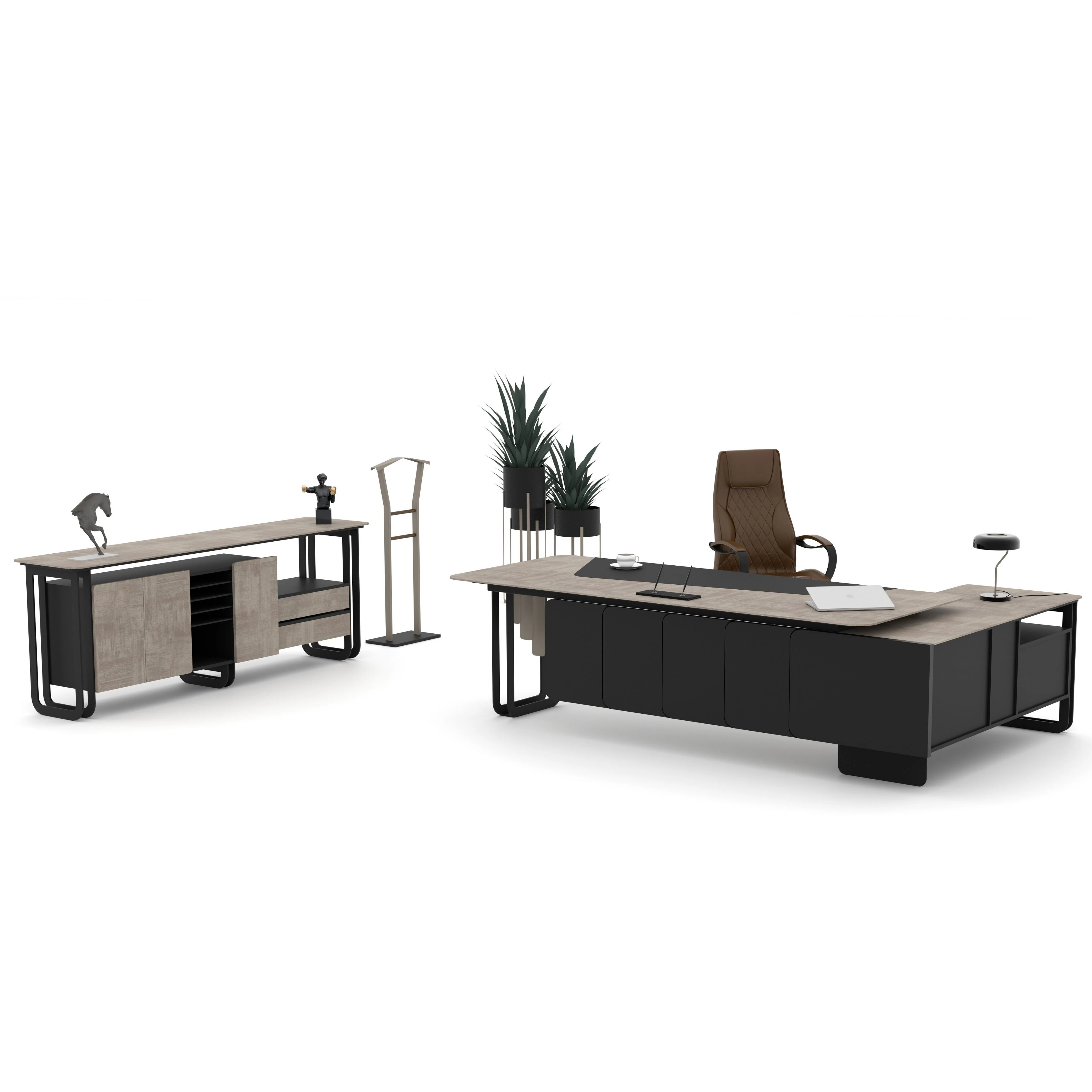 Inox Yönetici Ofis Masa Takımı